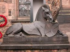 art sculptures horse shield bronze statue animals land
