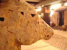art sculptures maartent horse statue wood woodchips