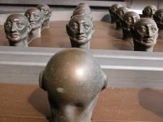 sculpture heads bronze art
