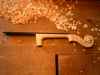 paul instrument violin under construction neck wood chips