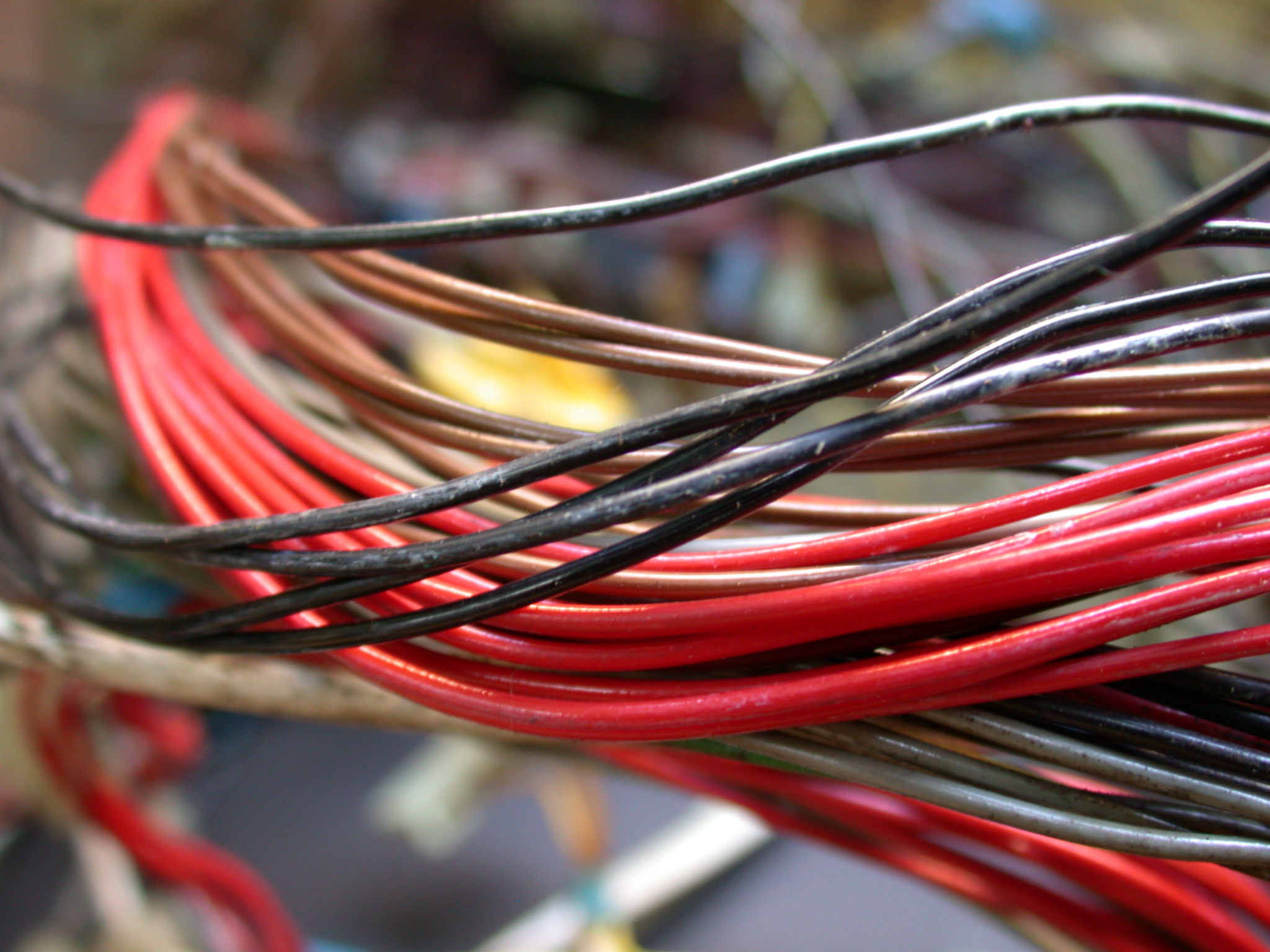 Image*After photos wire plastic coating coiled wires red black