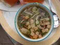 soup bread bowl watm meal