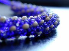 beads bead blue necklage glass plastic jewel