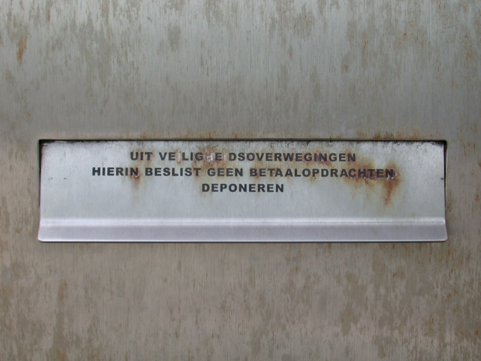 Image*After photos letterbox hole in door for letters flap closed