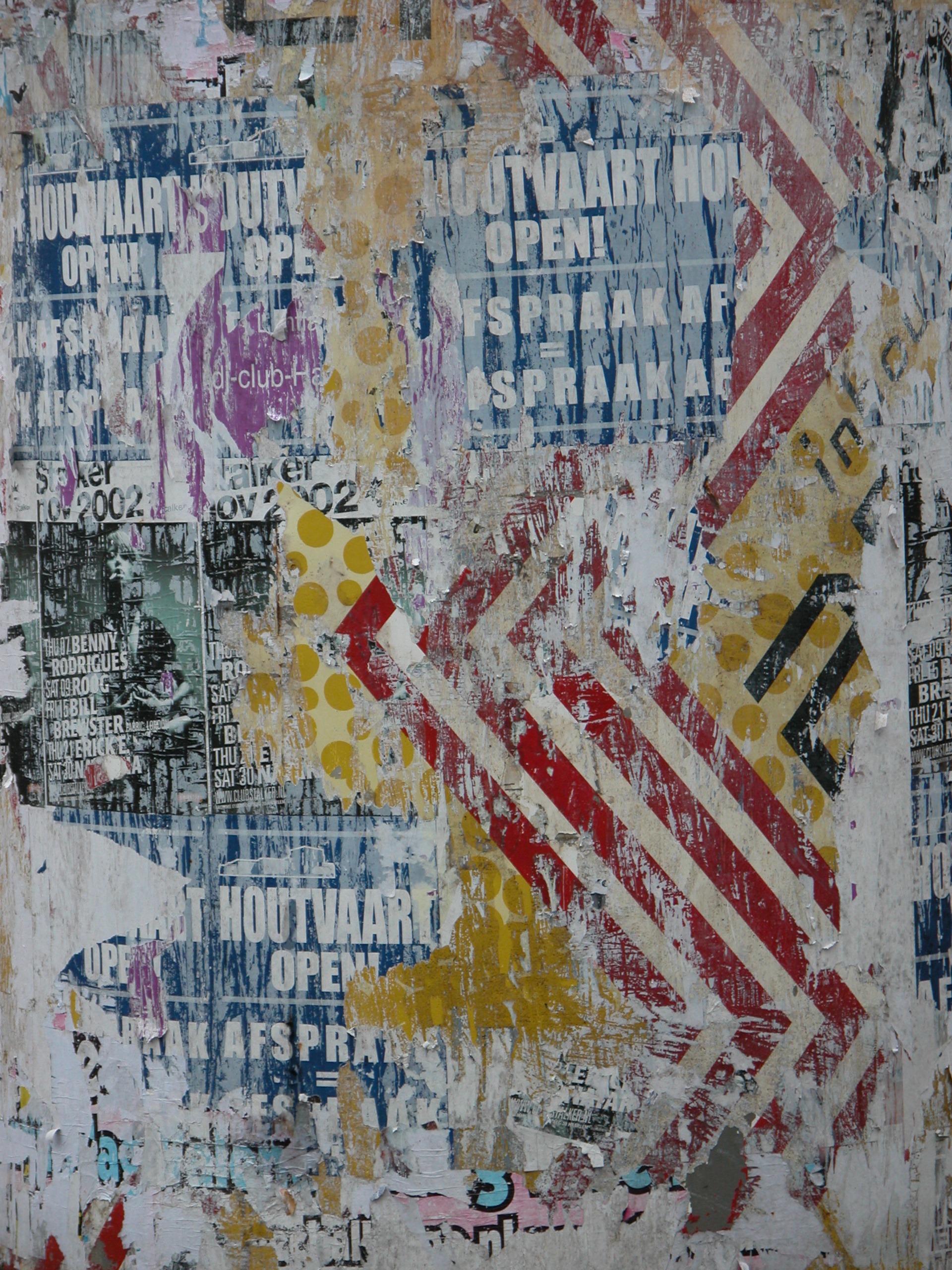 Image*After photos wall plastered with poster posters ripped off