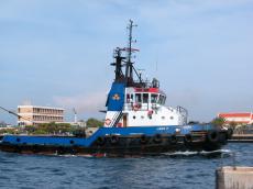 towboat vehicles water jacco curacao industry boat side