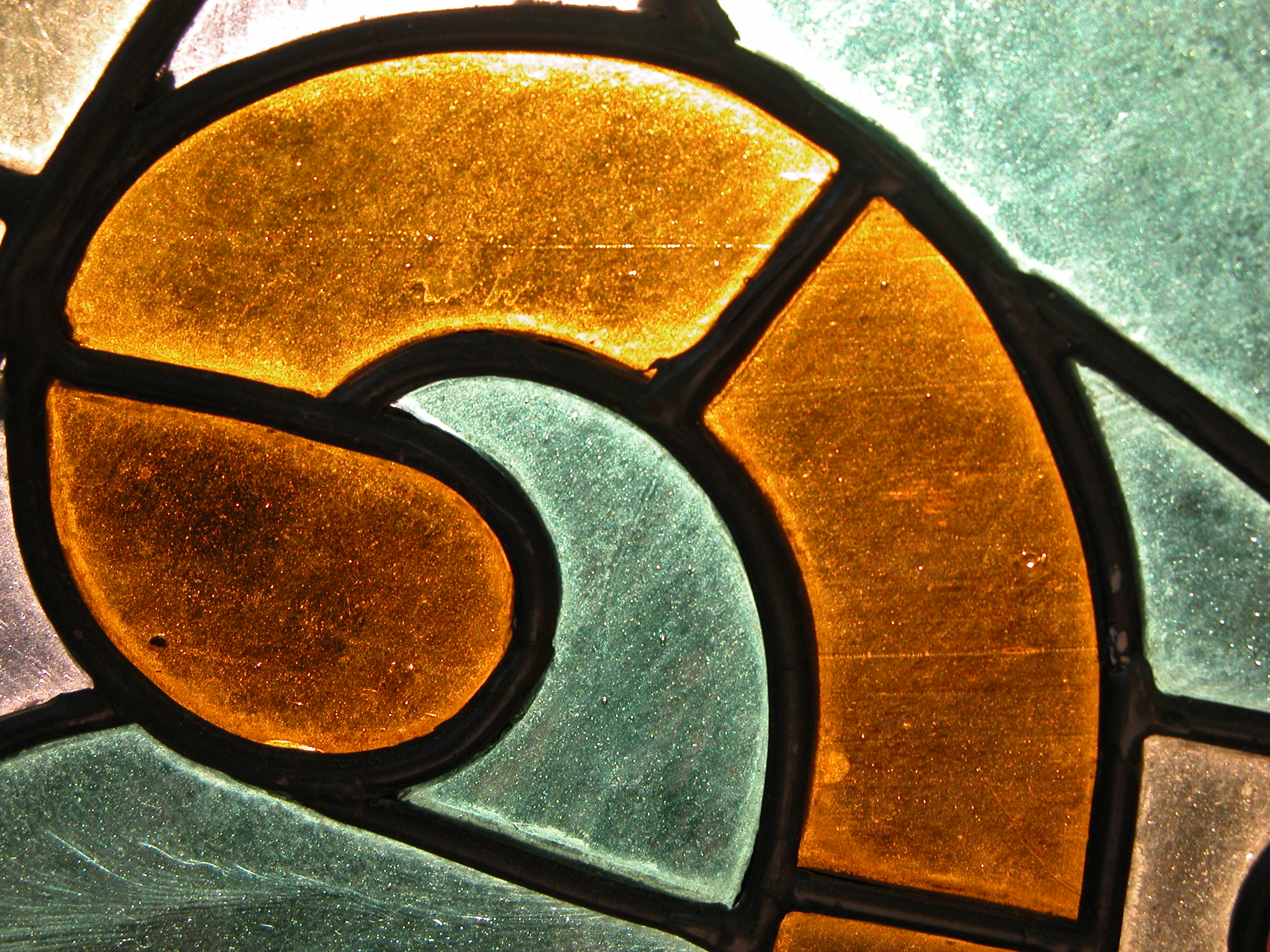 Image*After textures stained glass window ornament orange