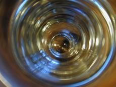 glass round rings brown white blue