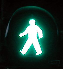 traffic light green walking figure