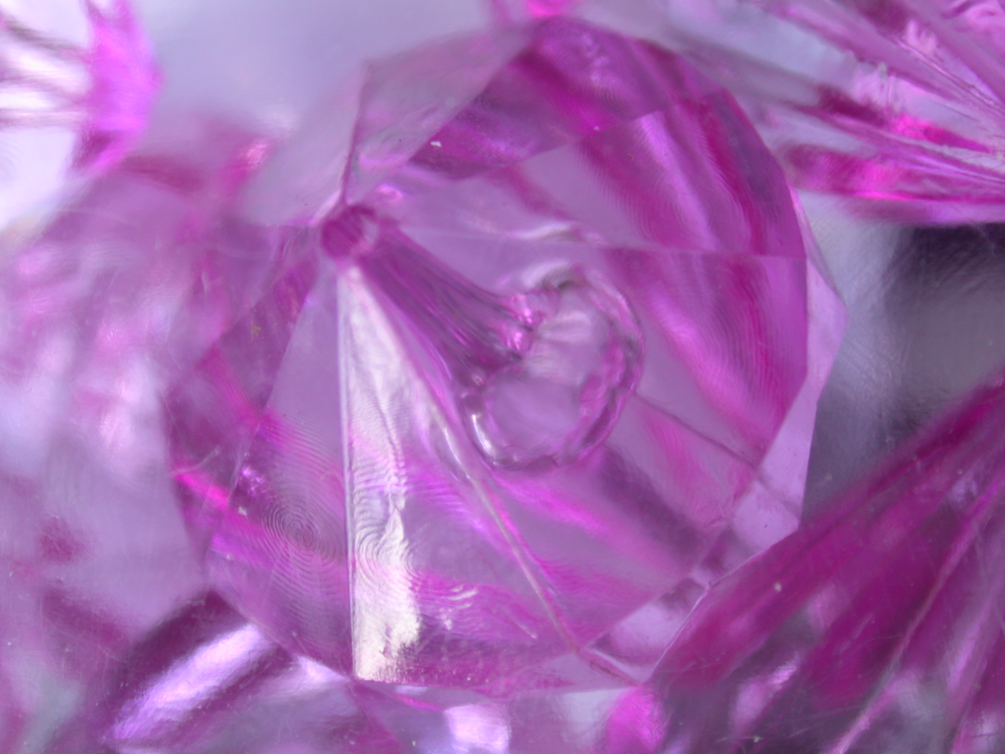 purple plastic transparent refraction cristal