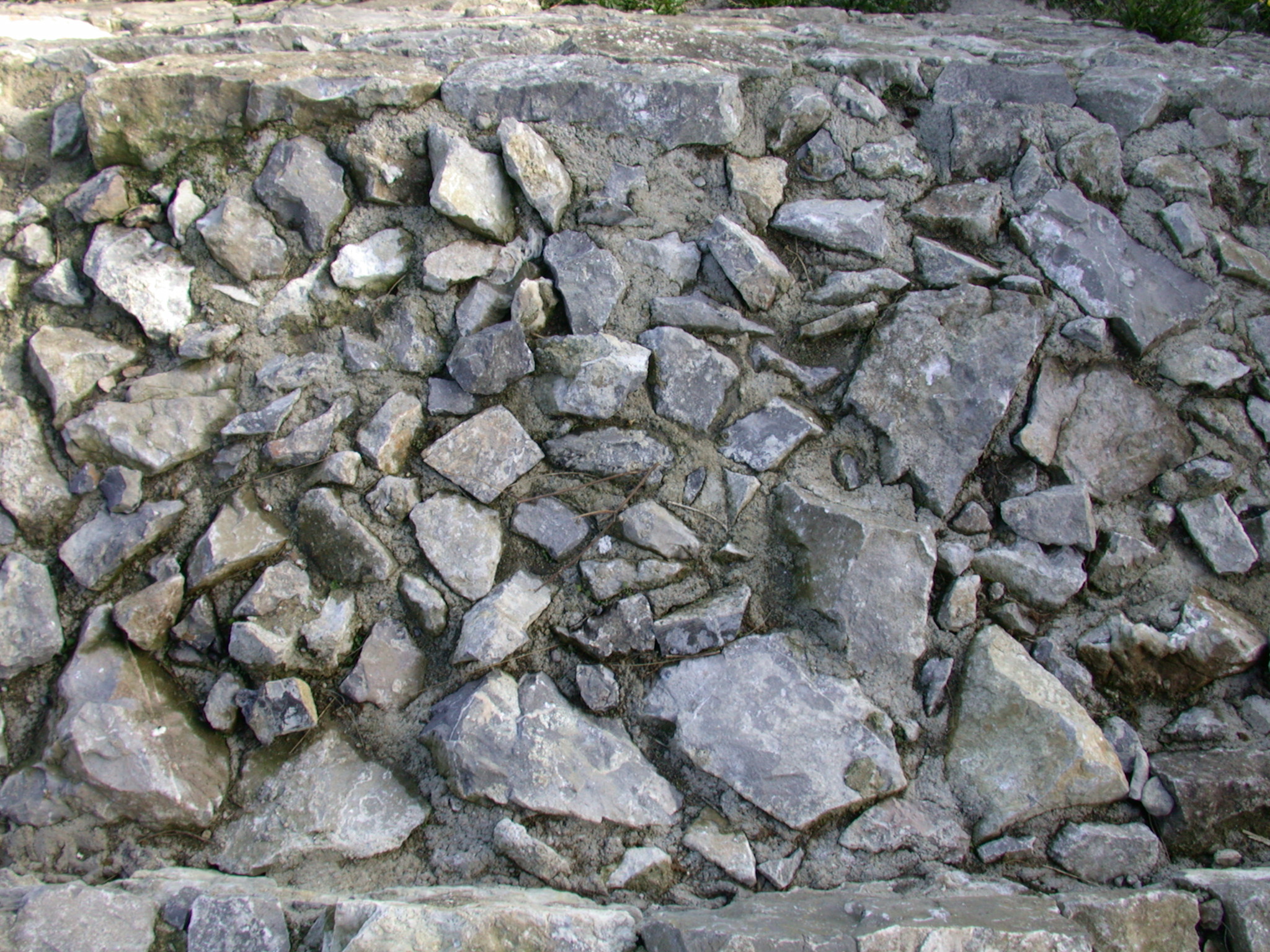 wall stone stones roman grey hard heap