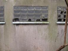 broken window windows glass wall shed