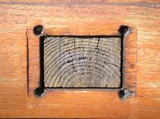 painted wood teak rectangle texture orange brown connection