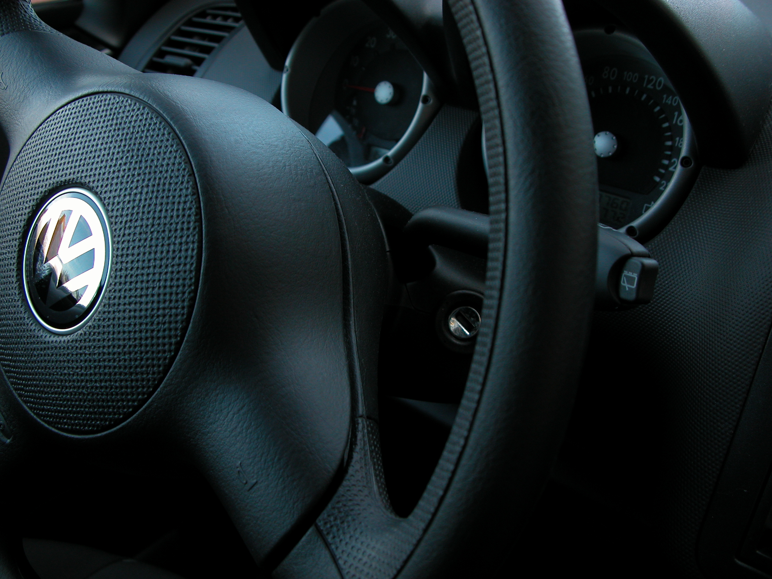 wheel steering steeringwheel volkswagen black interior dashboard soft grip hi-res