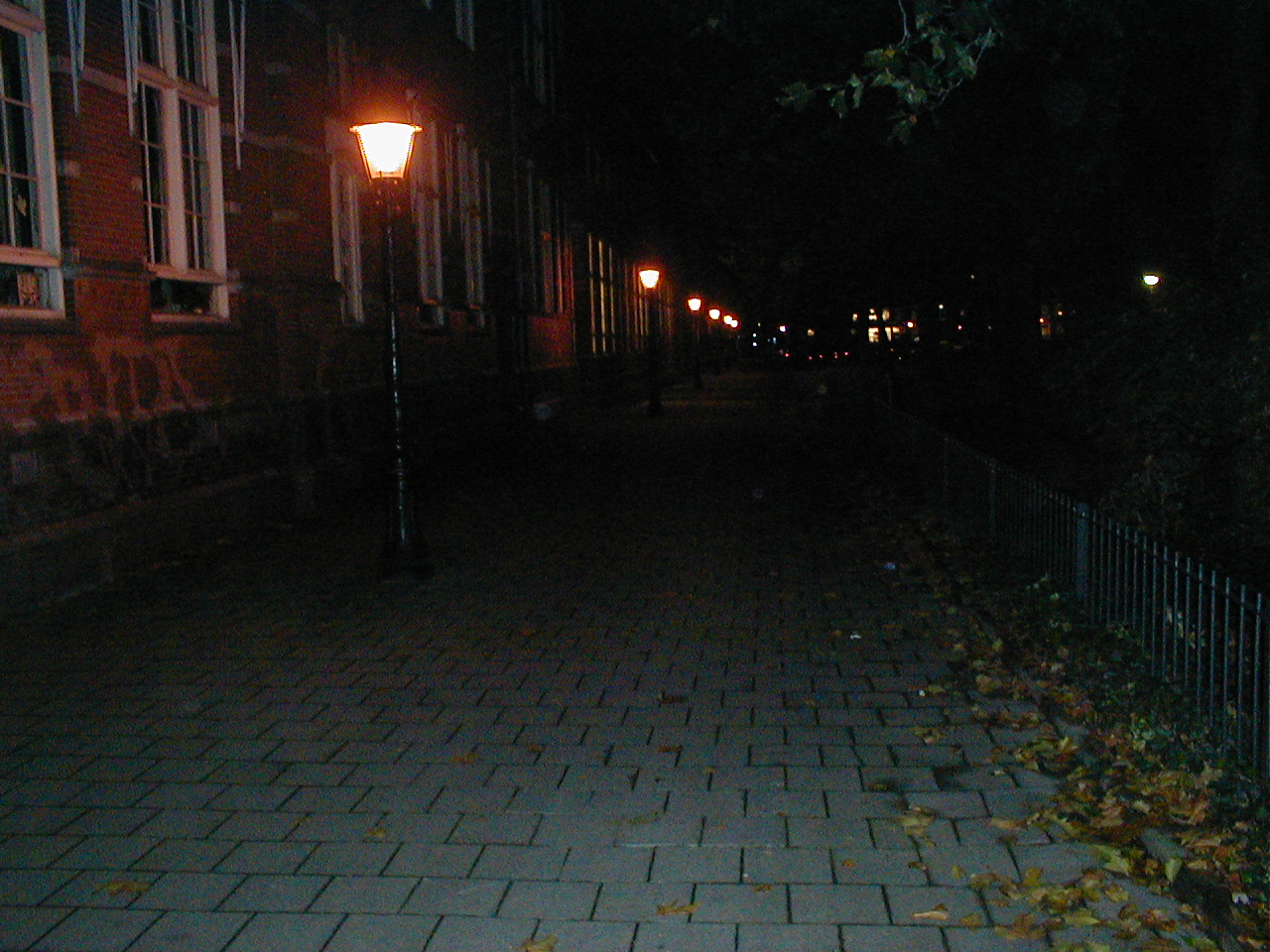 dario street lamp dark night nighttime walking deserted