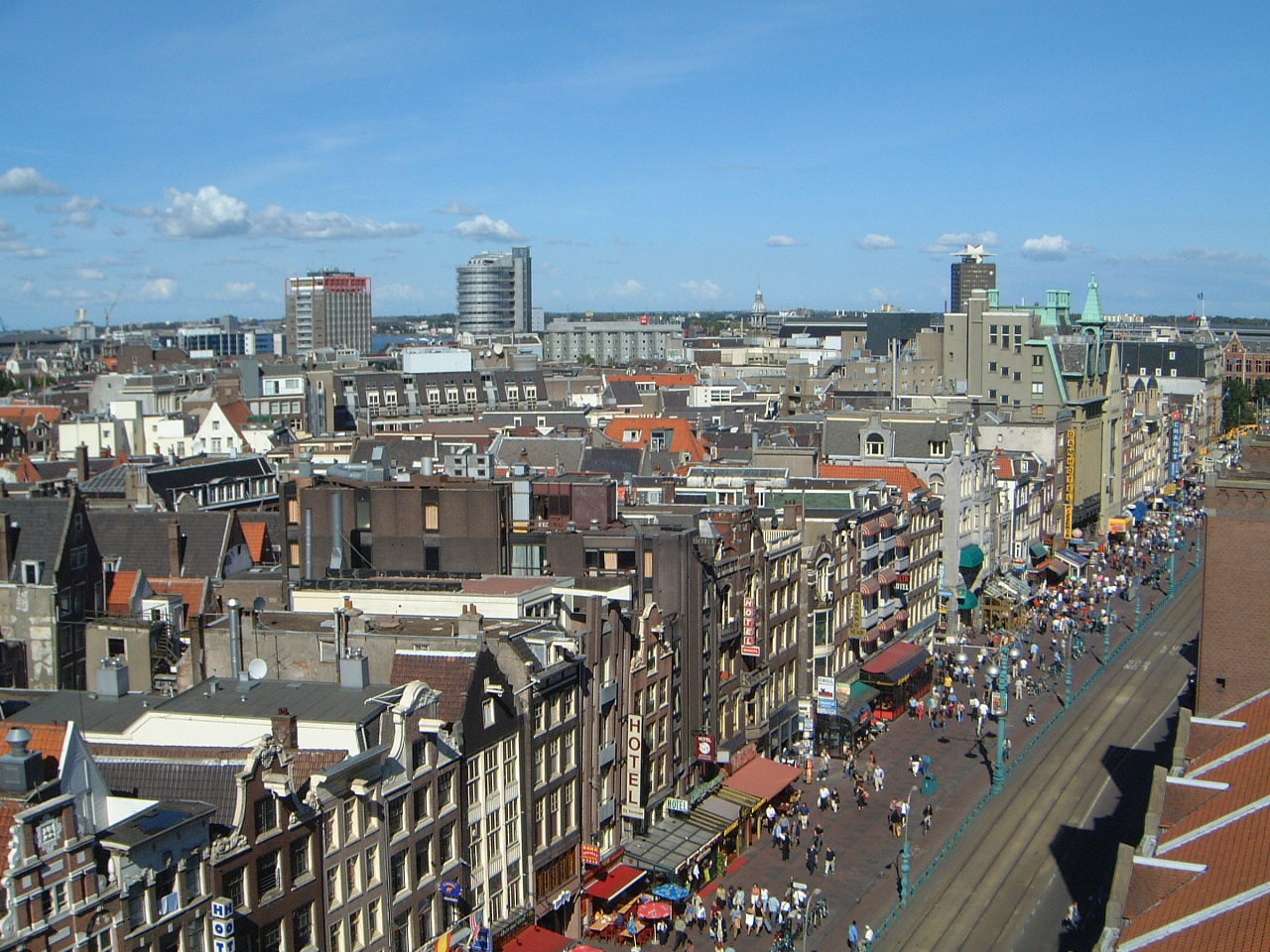 maartent city roofs rooftops streets bird's eye view high up market