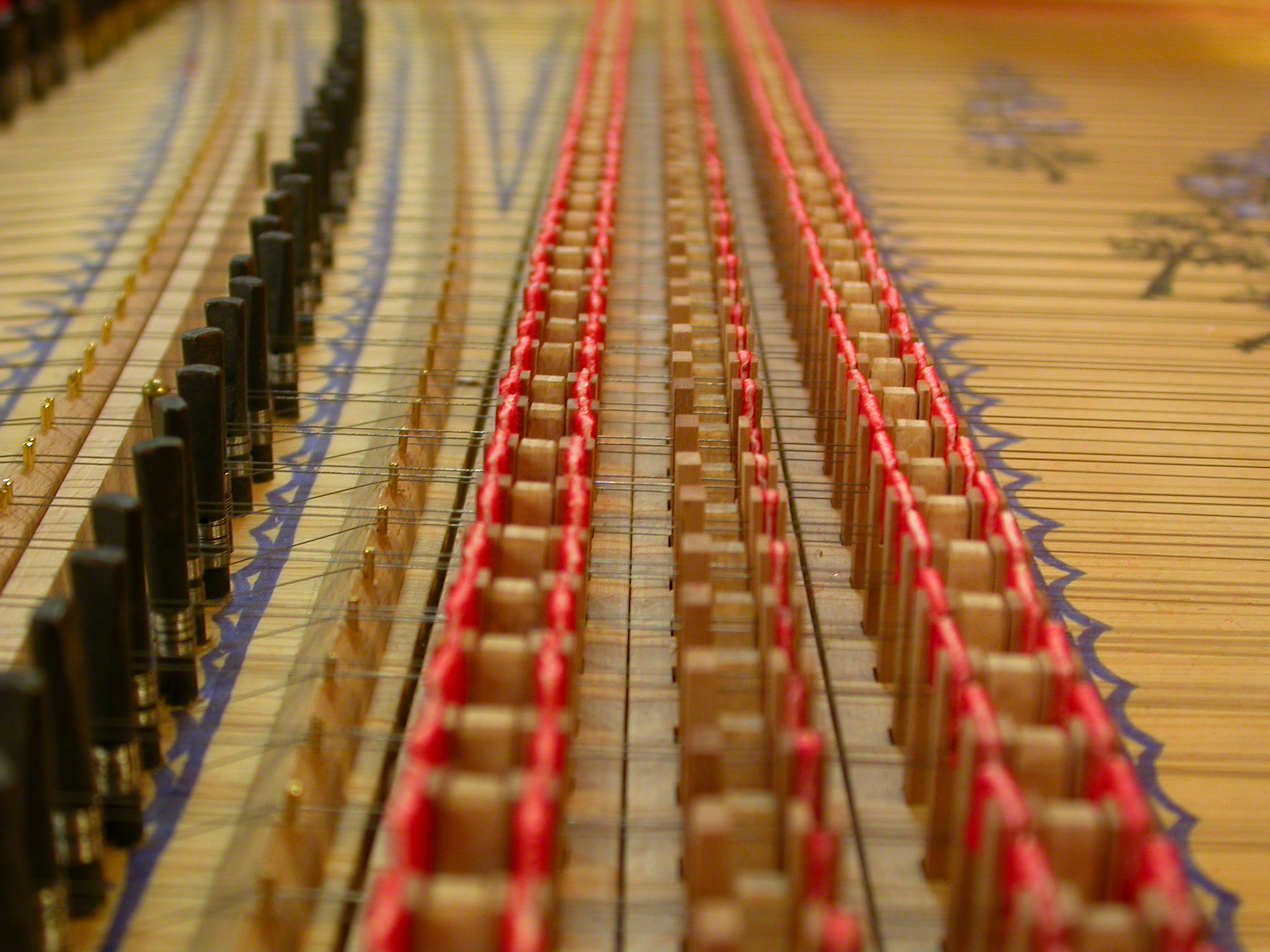 paul inside of piano strings instrument