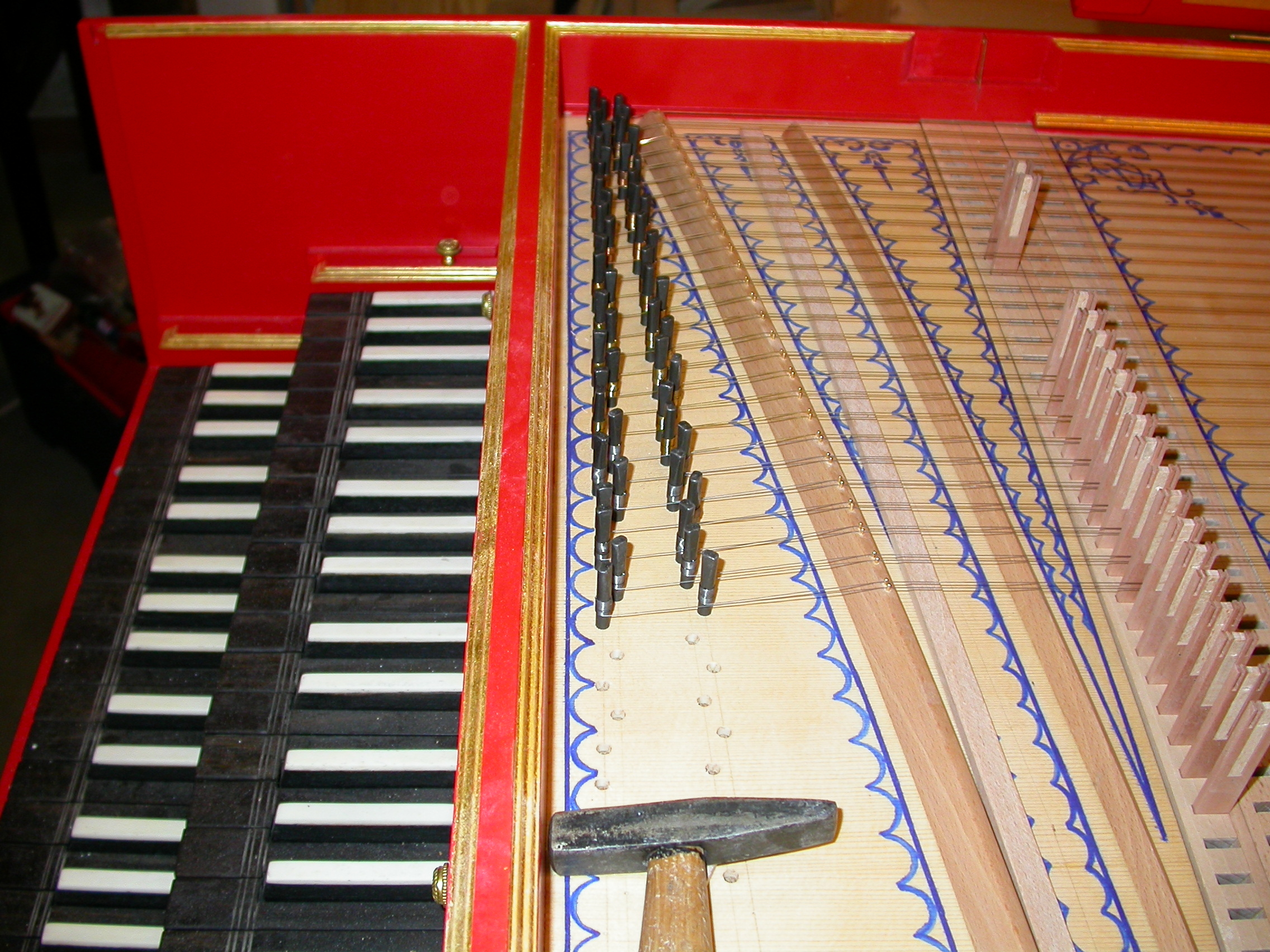 paul piano instrument music keys hammer in the making under cinstruction craft school snares pegs