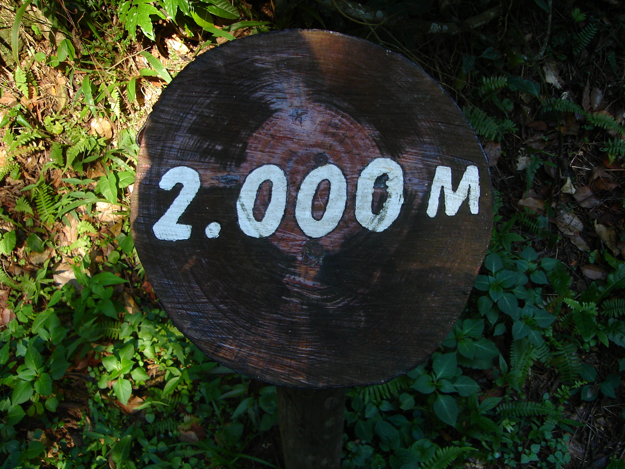 poows 2000 2.000 two thousand meter sign height mountain to the top