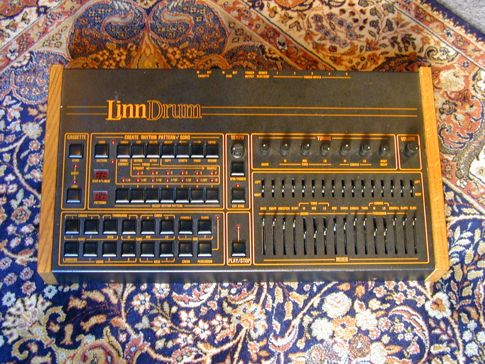 linn drum machine computer buttons console thomas switches