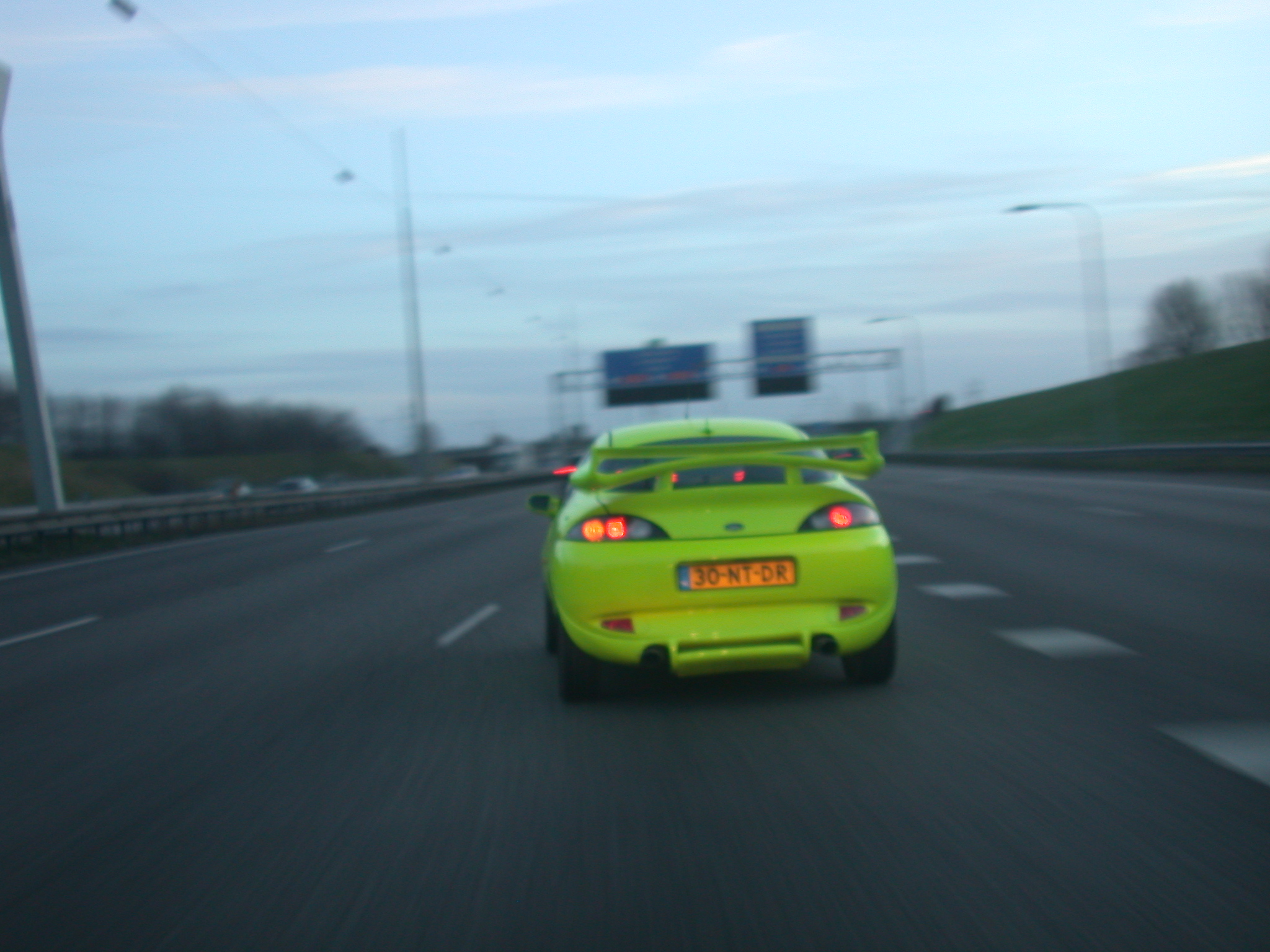 car sports fast yellow highway motorway spoiler