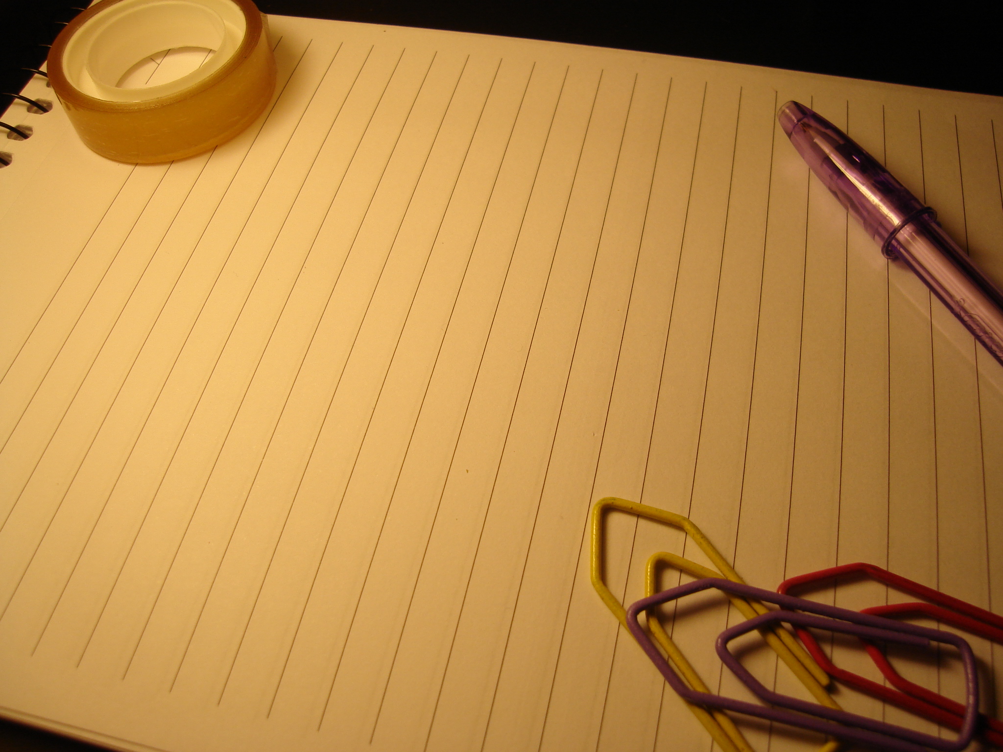 gabrig paper notebook pen paperclip