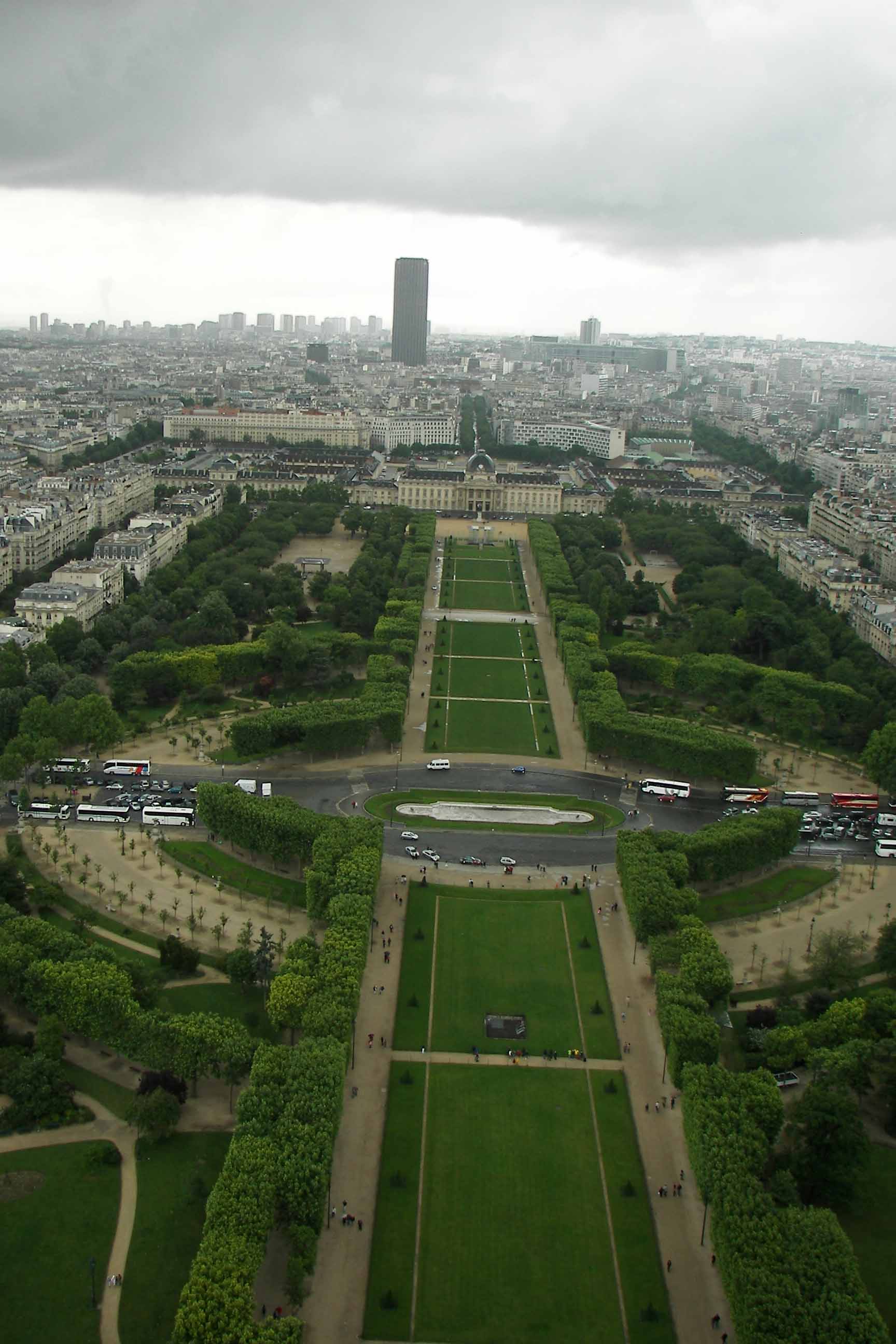 karinv view from the eiffeltower paris city cityview cityscape grass fields roads buildings offices coaches
