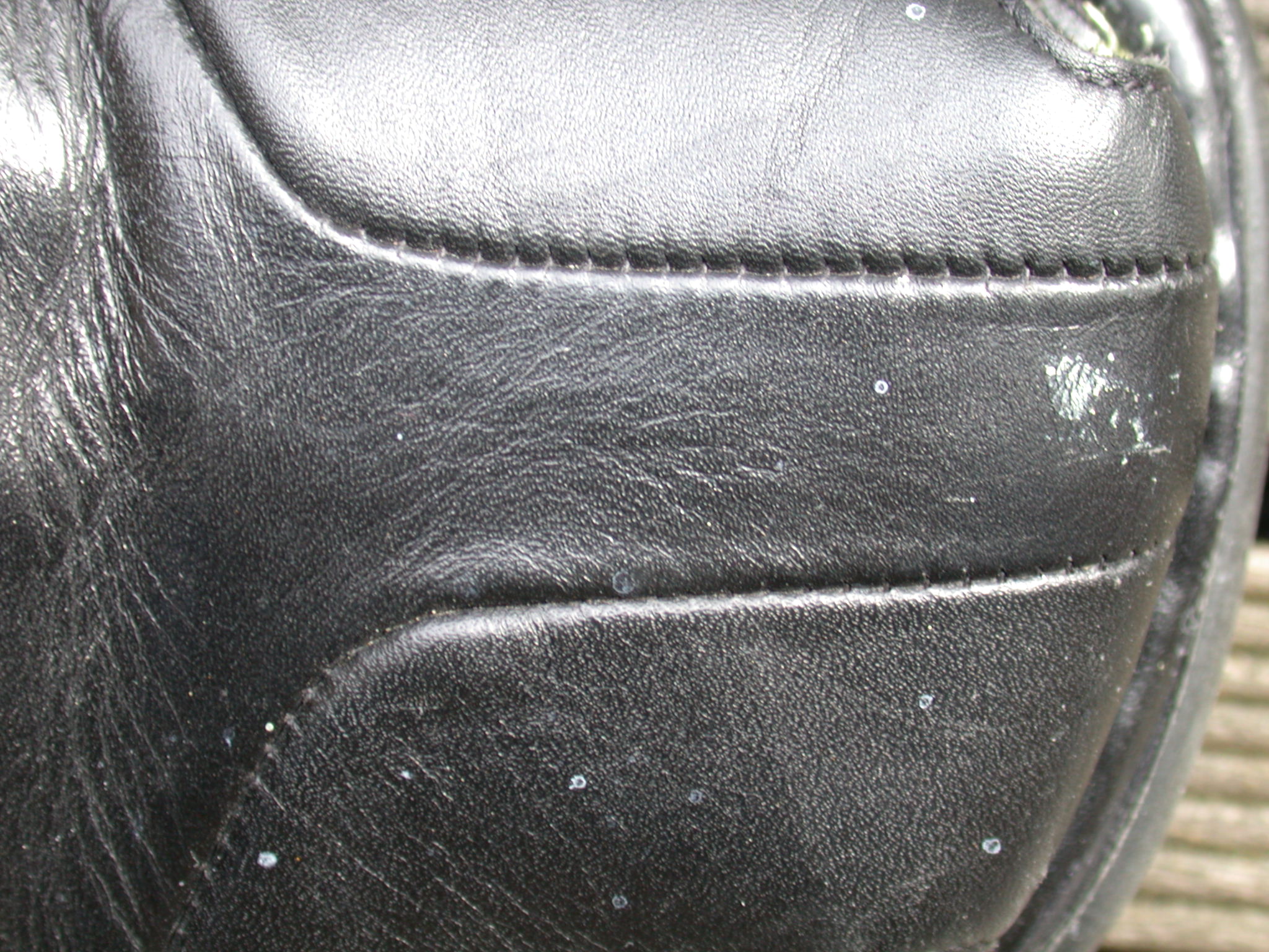 leather skin texture shoe black seam top