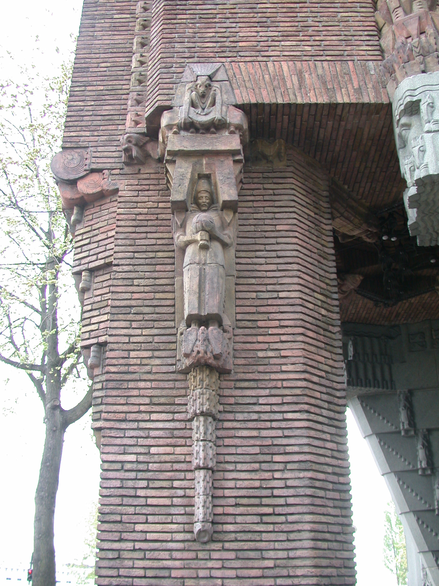 pillar amsterdam gargoyle decoration carved out of stone