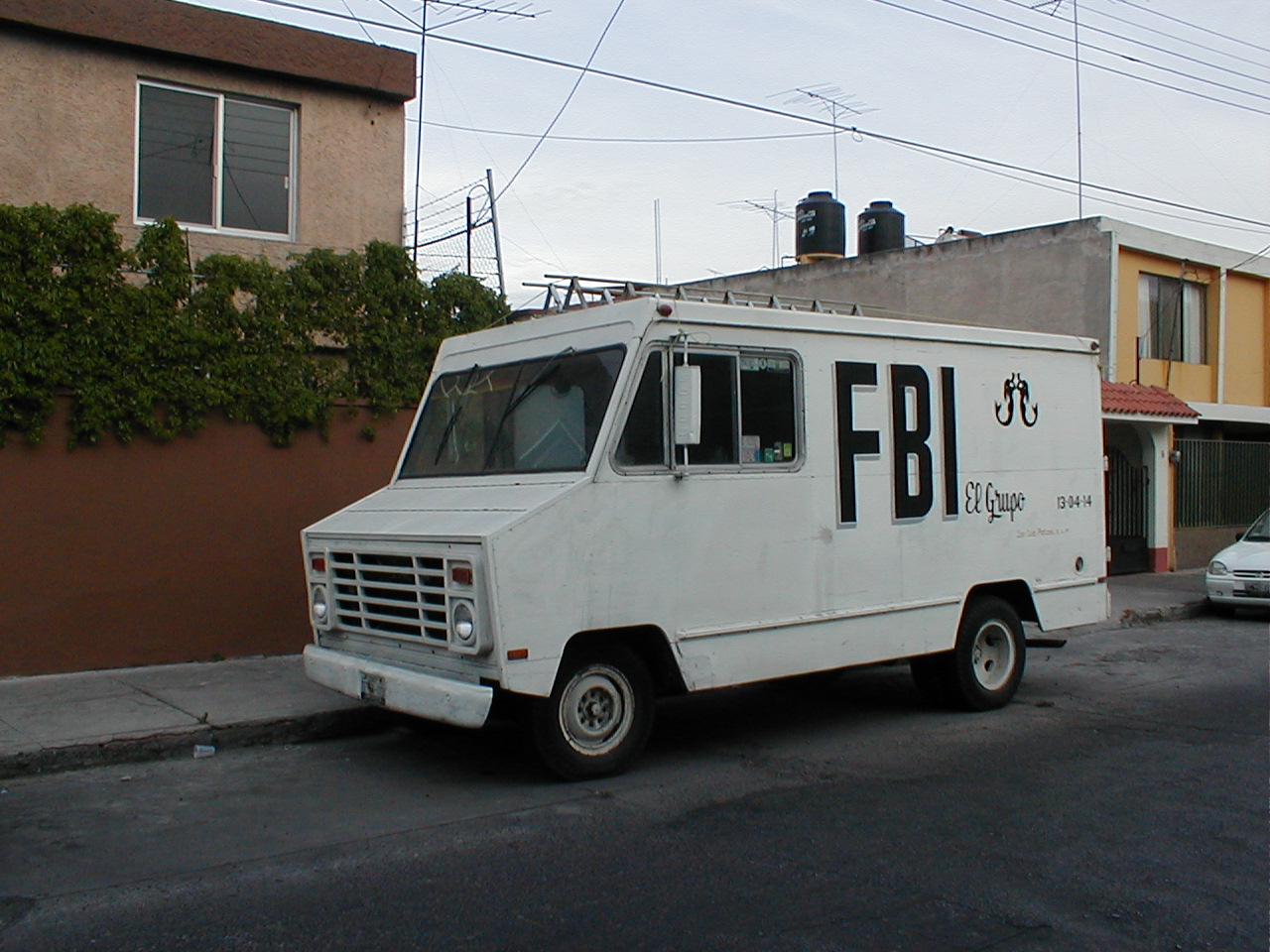 fbi truck van white bus