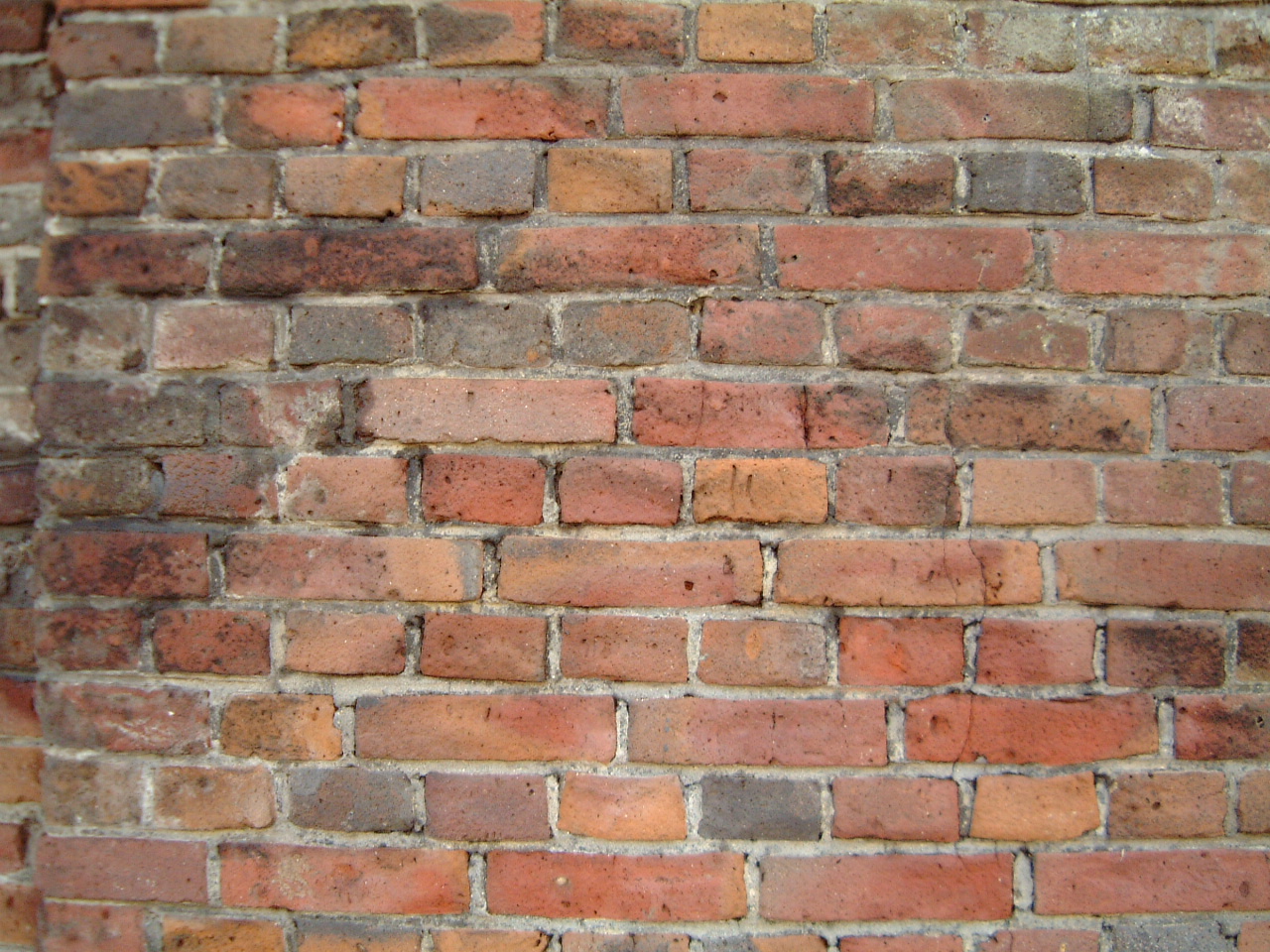 brick wall old bricks mortar red maartent