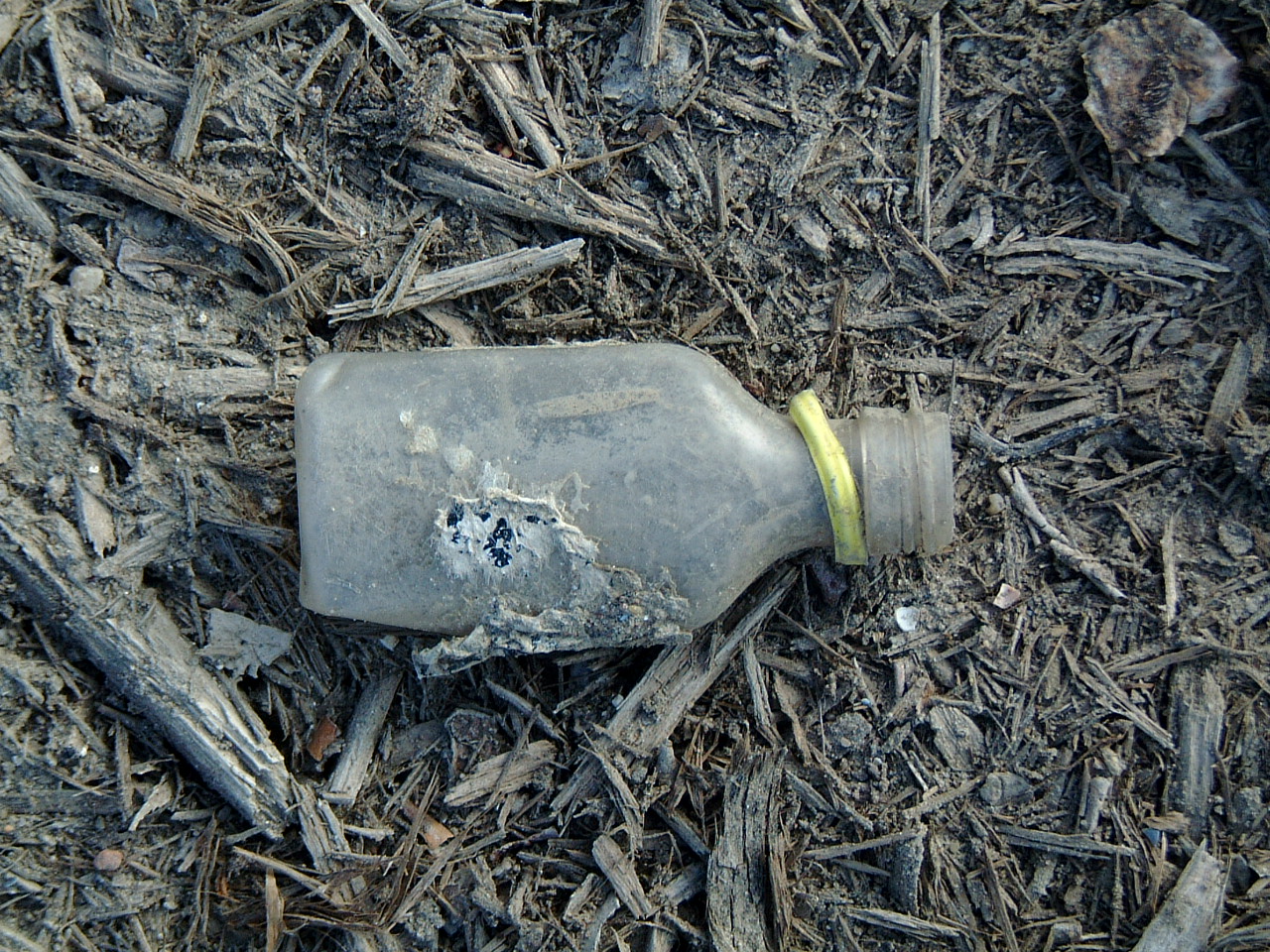 maartent bottle hip flask plastic rubbish thrown away