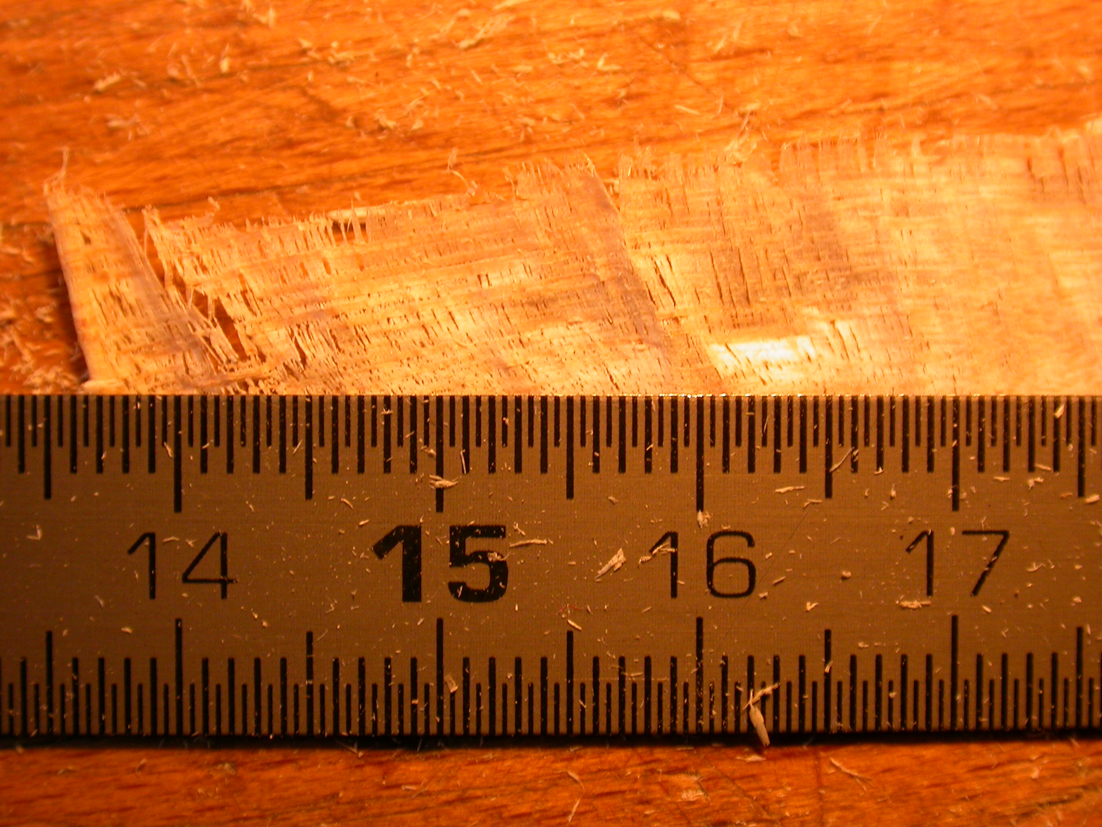paul ruler 14 15 16 17 numbers shaving brown wood measuring