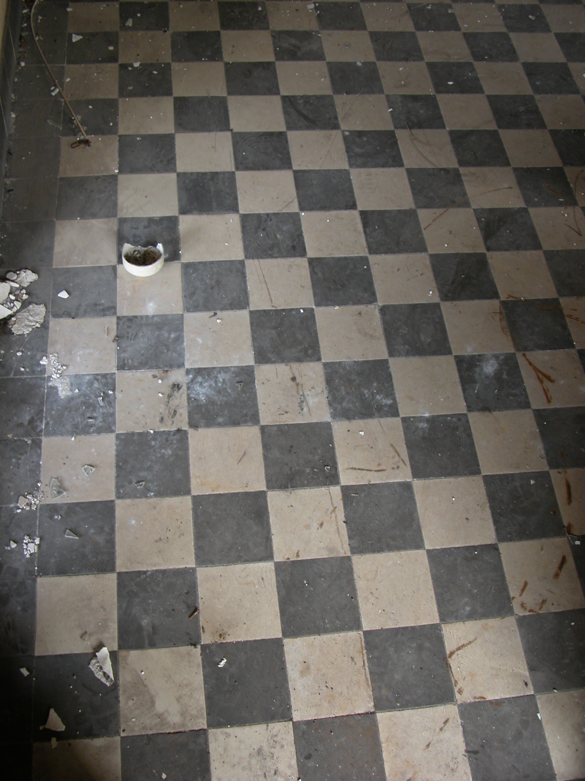 tile tiles pattern square black and white floor flat smooth dirty