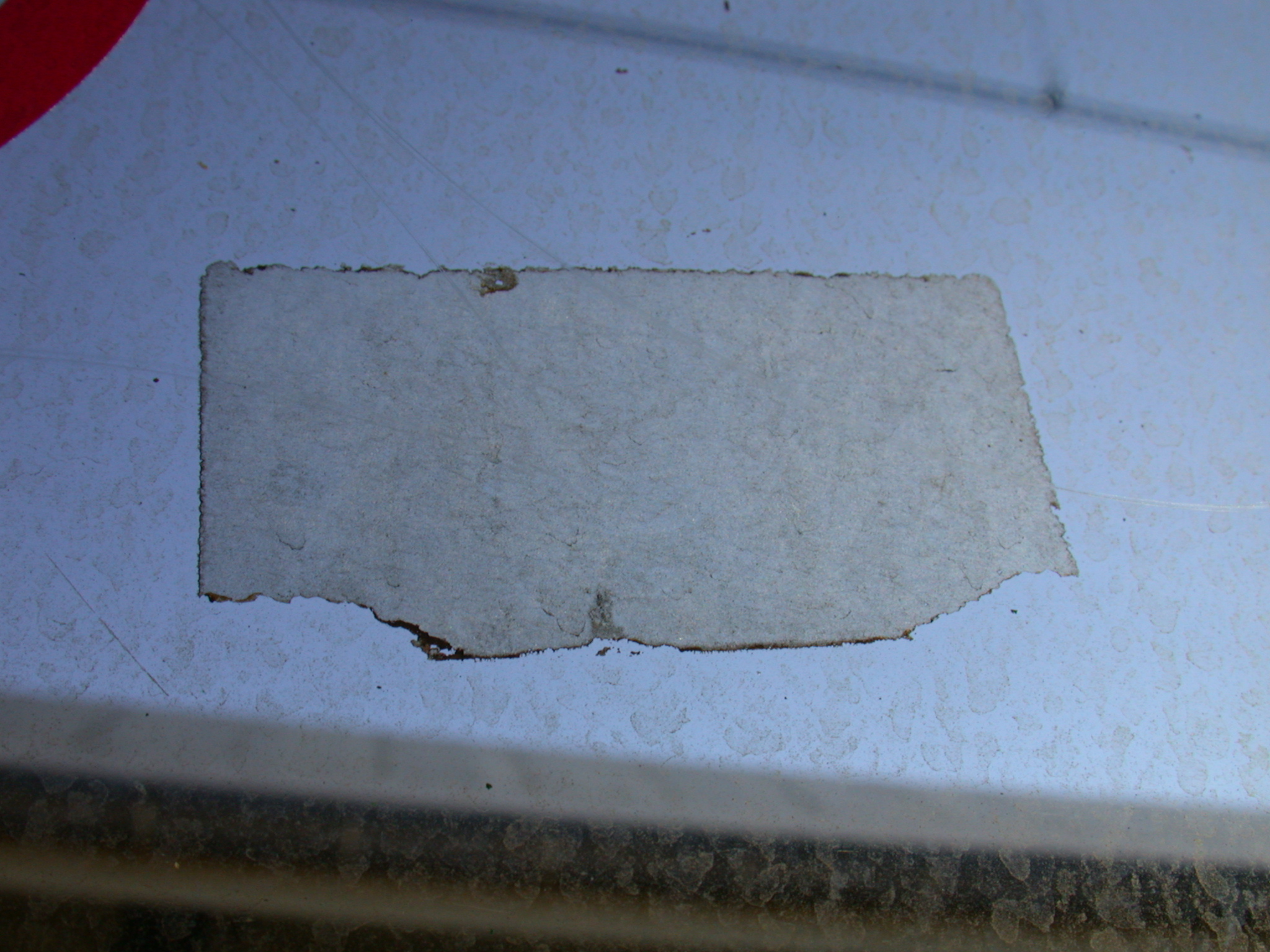 glass white sticker square