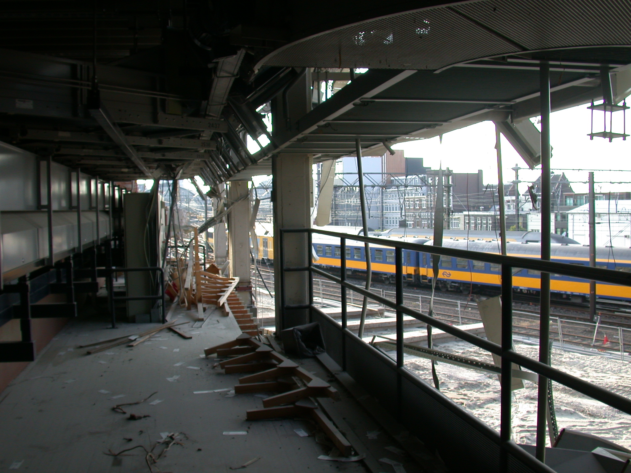 Amsterdam Centraal old building demolition