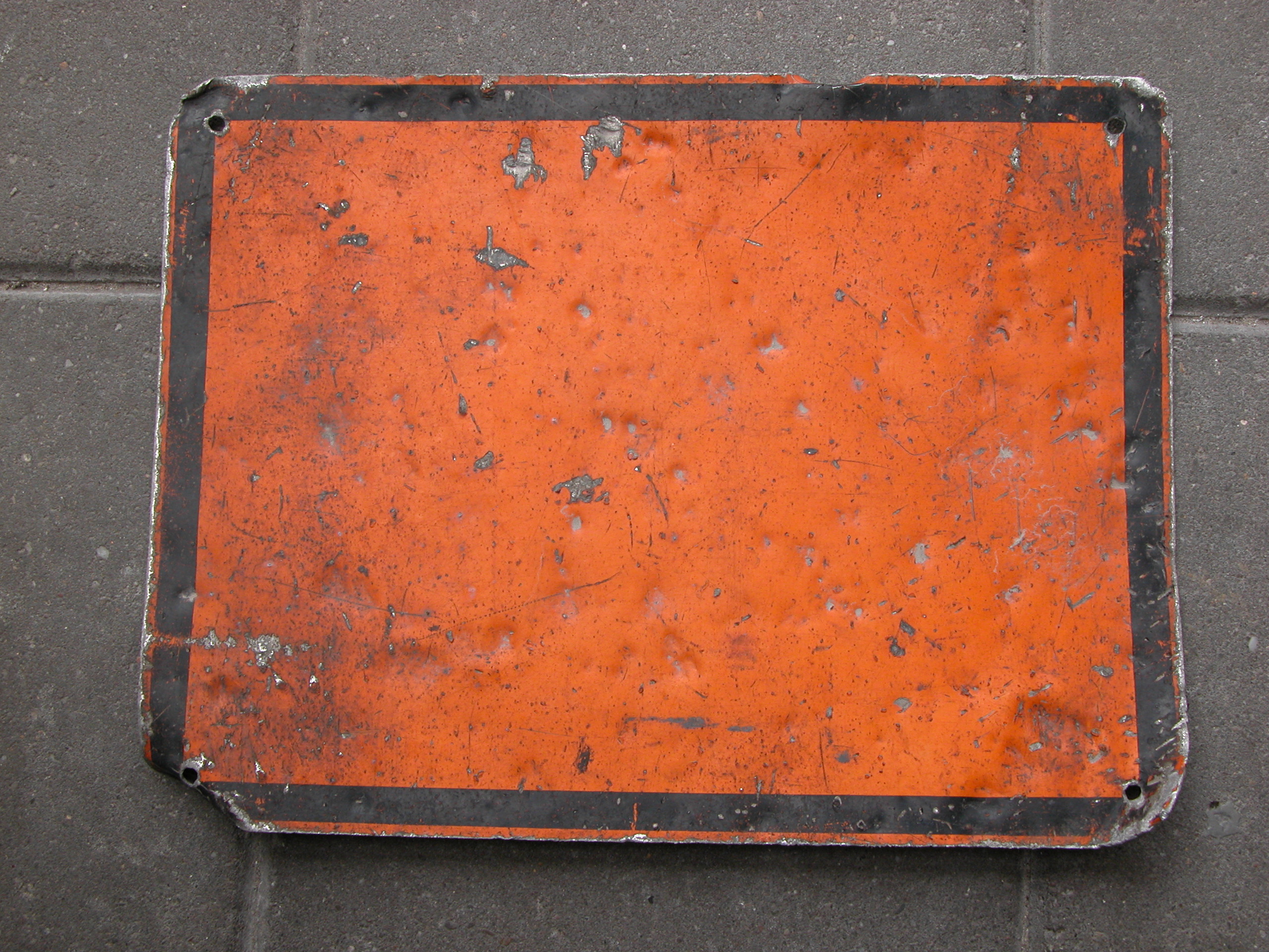 metals objects signs orange warning texture scratched scratches