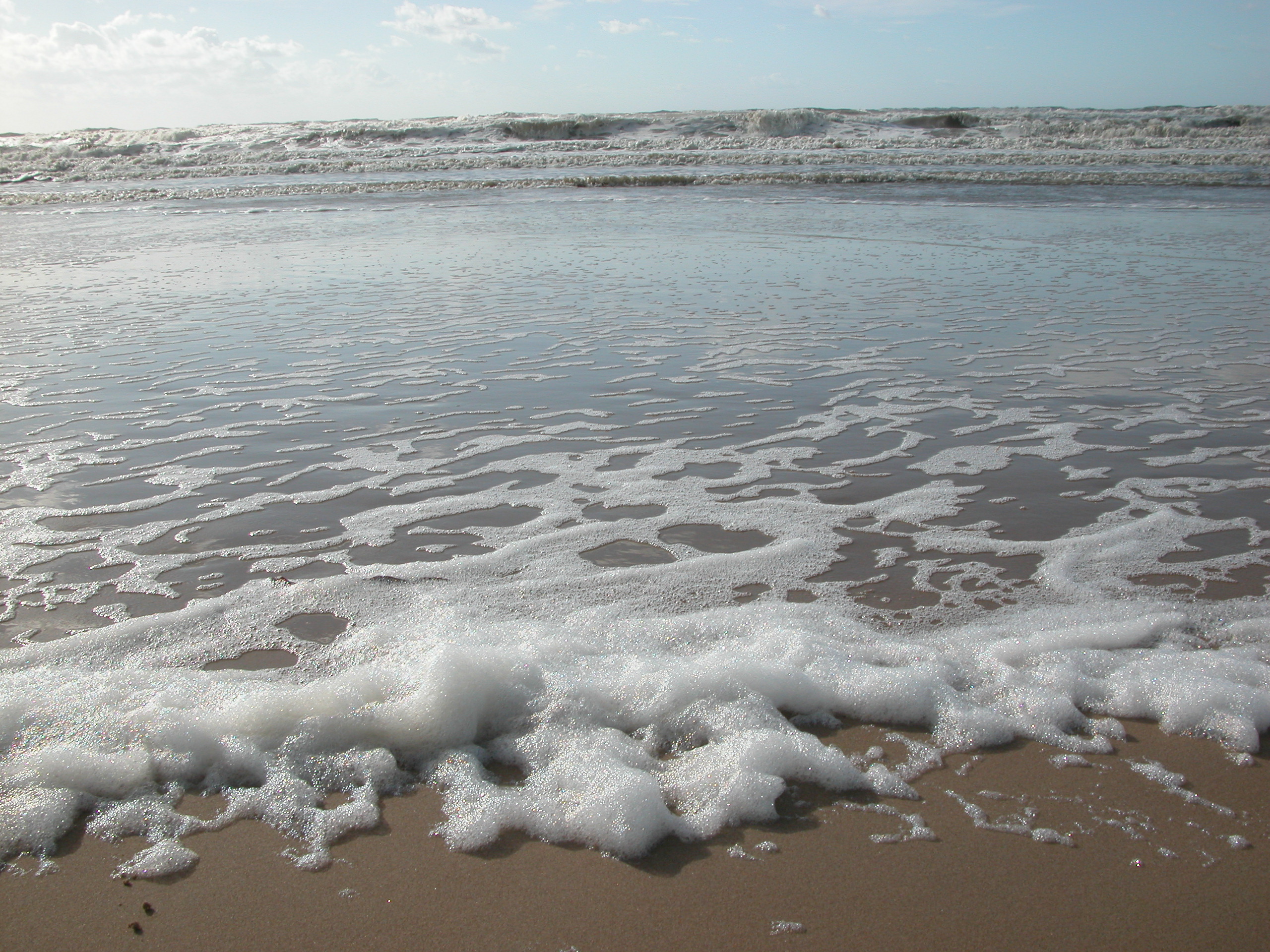 beach water foam waves breaking water