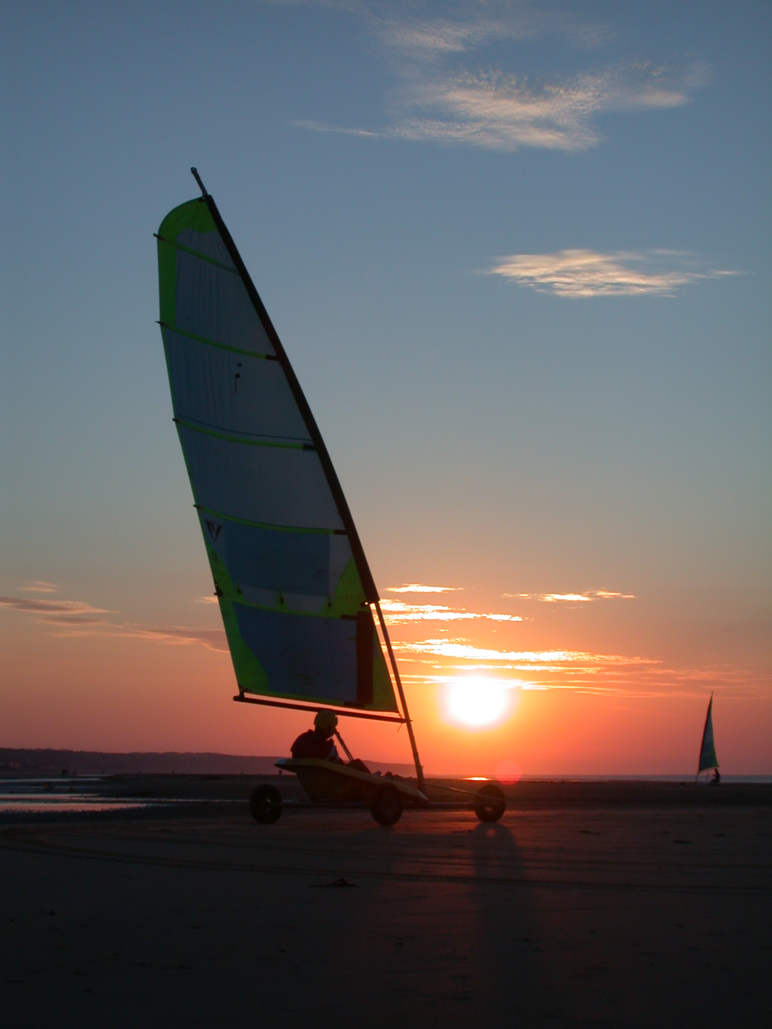 vehicles land sail blowcart blowcarts blowcarting sports sunset sunrise dusk dawn