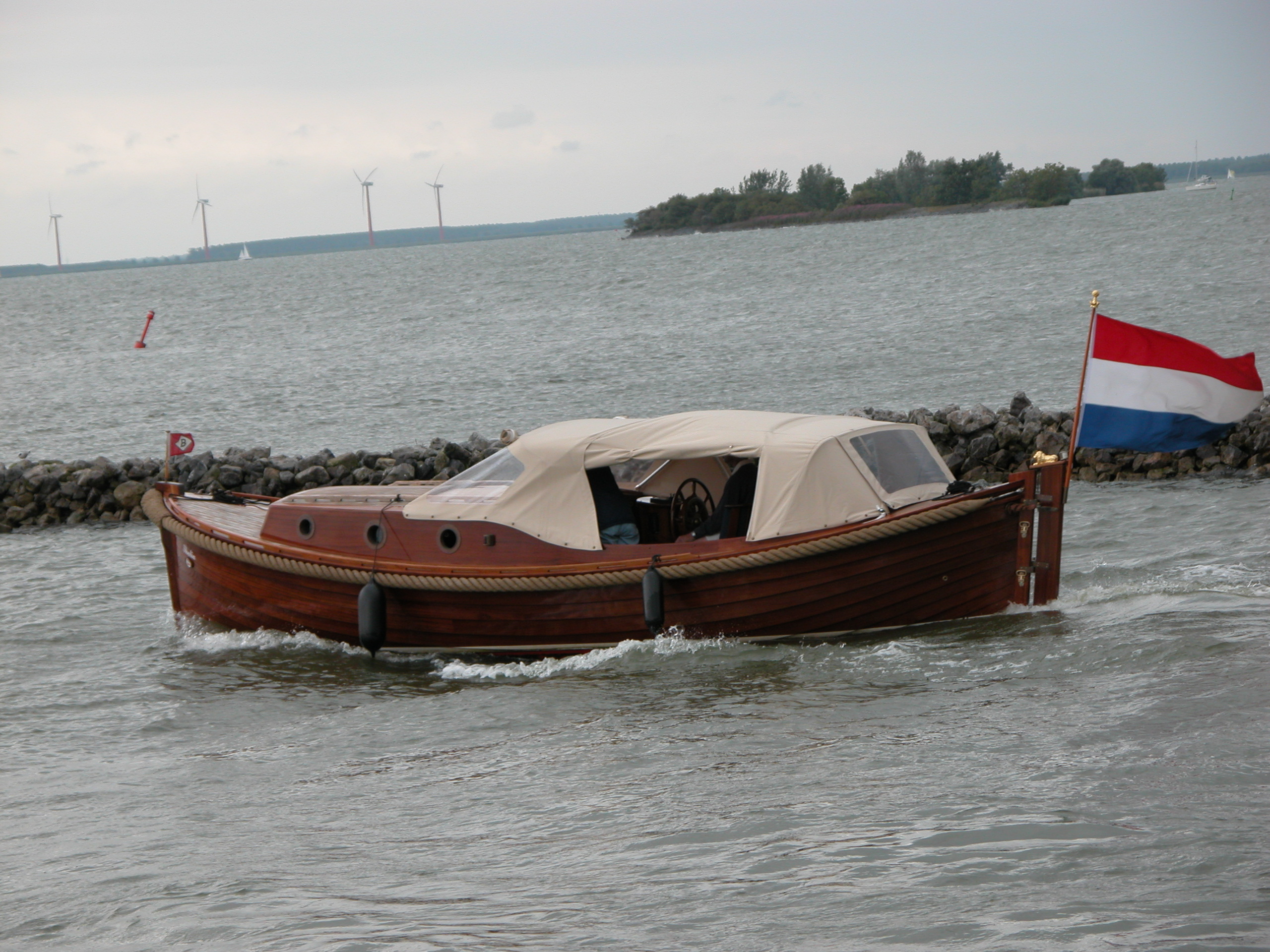 small pleasure craft boat wooden dutch flag hi-res