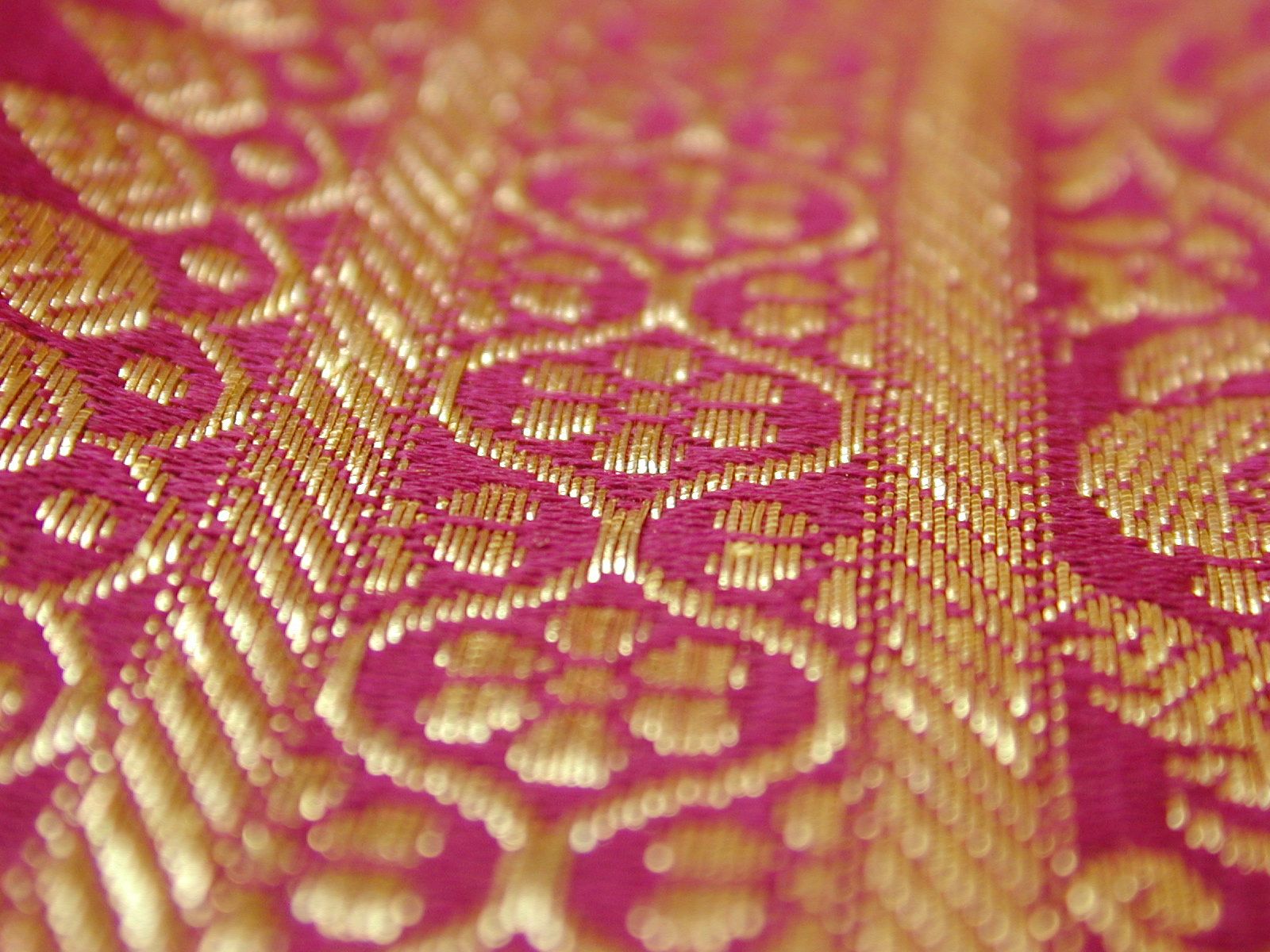 weave wove cloth fabric pattern purple yellow gold