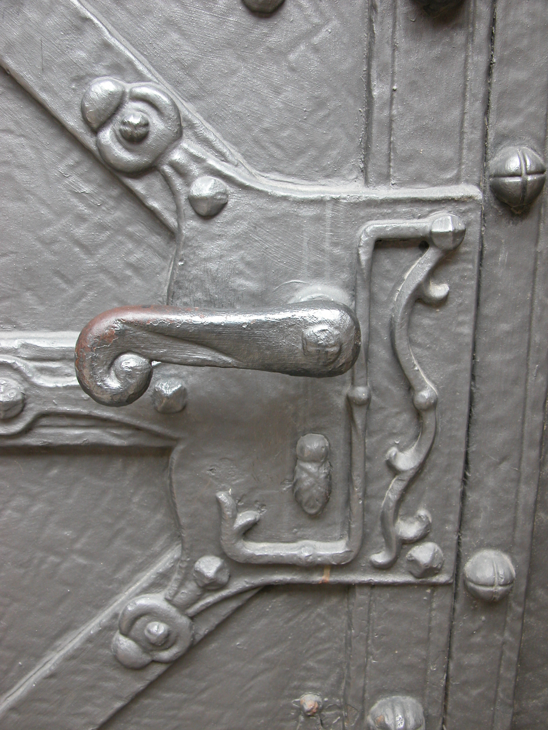 metal opener doorstop hinge silver ornamentation