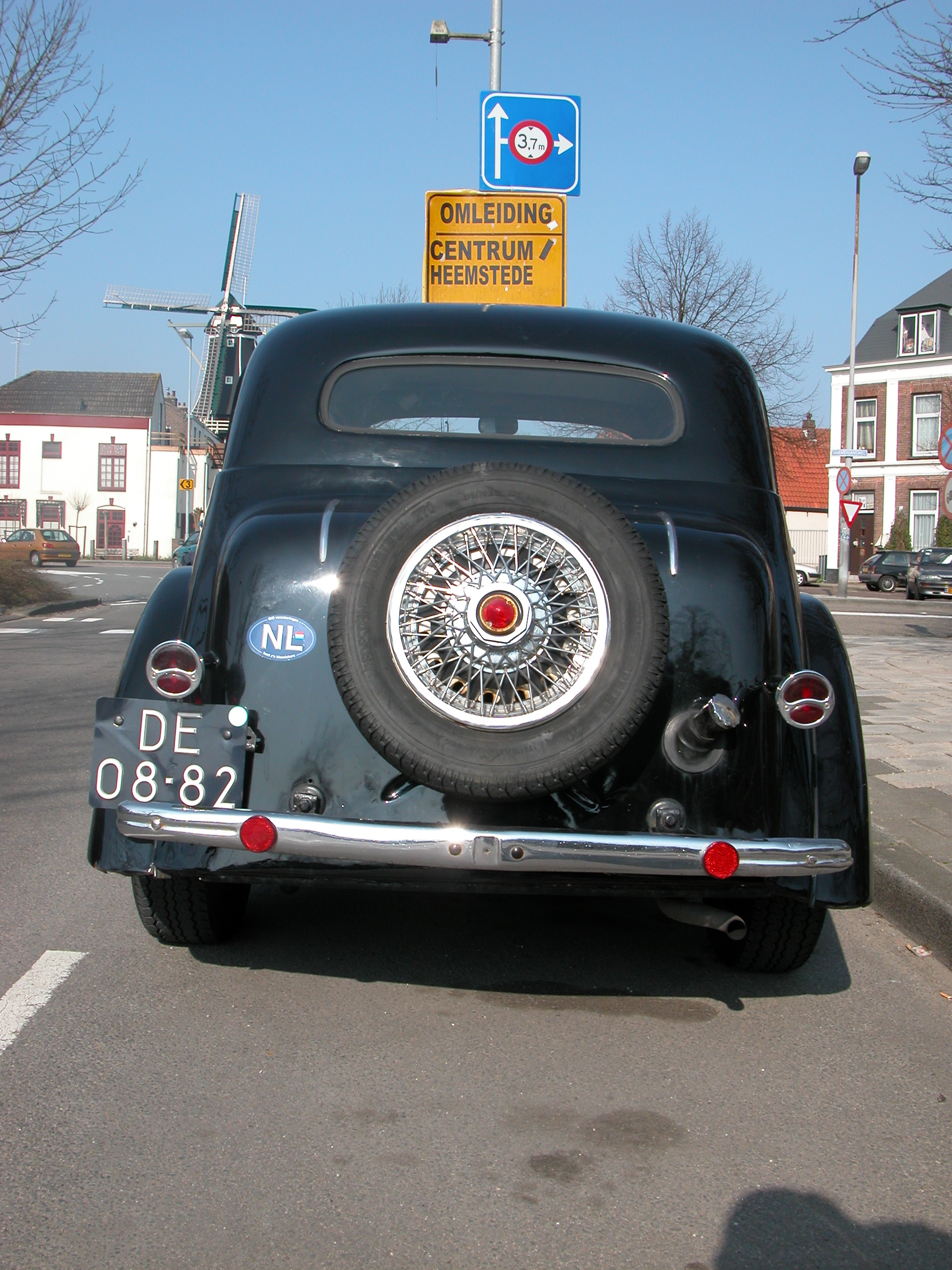 old timer wheel spare heemstede road traffic royalty-free