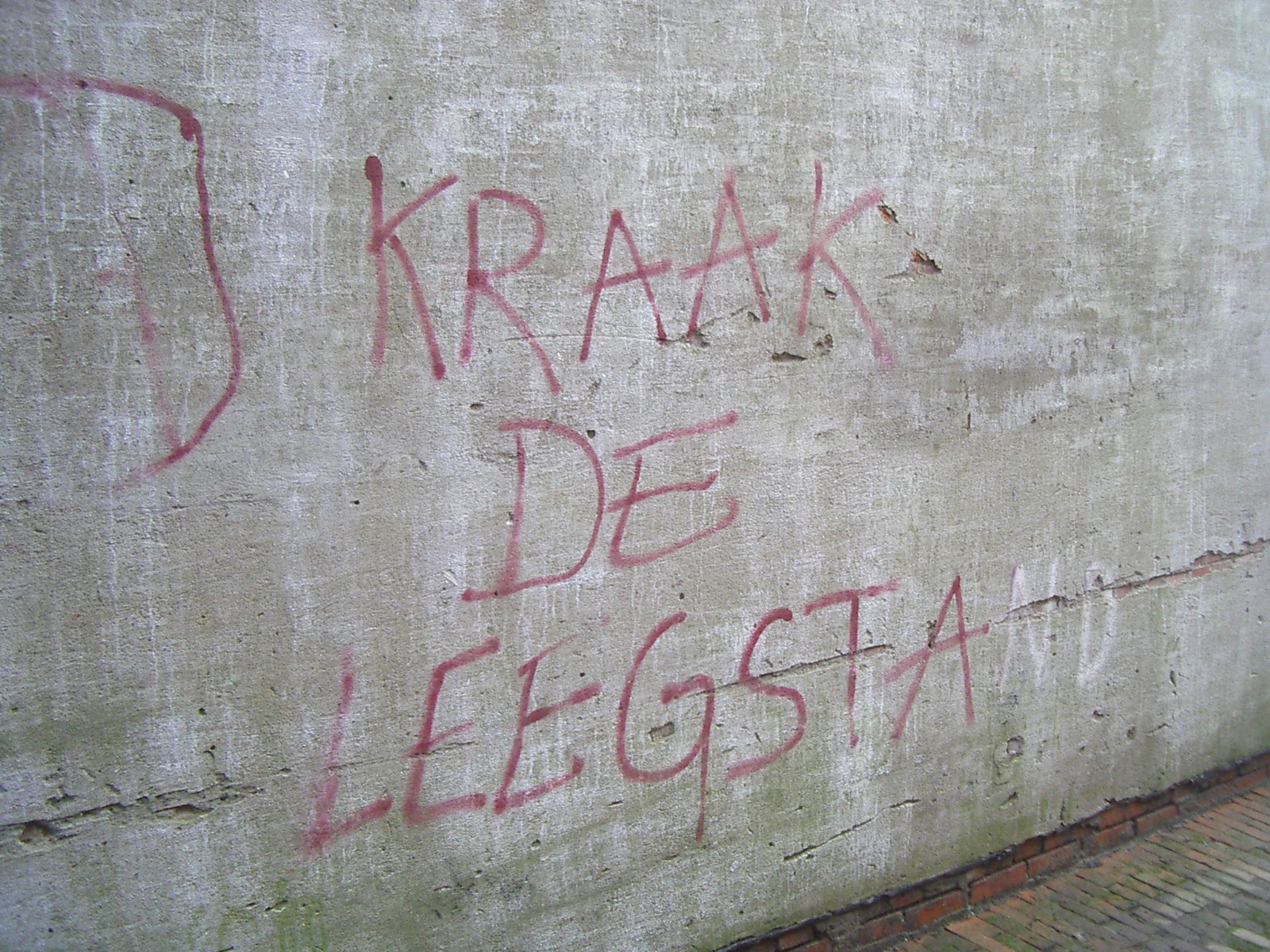 diederik kraak de leegstand graffity wall handwriting