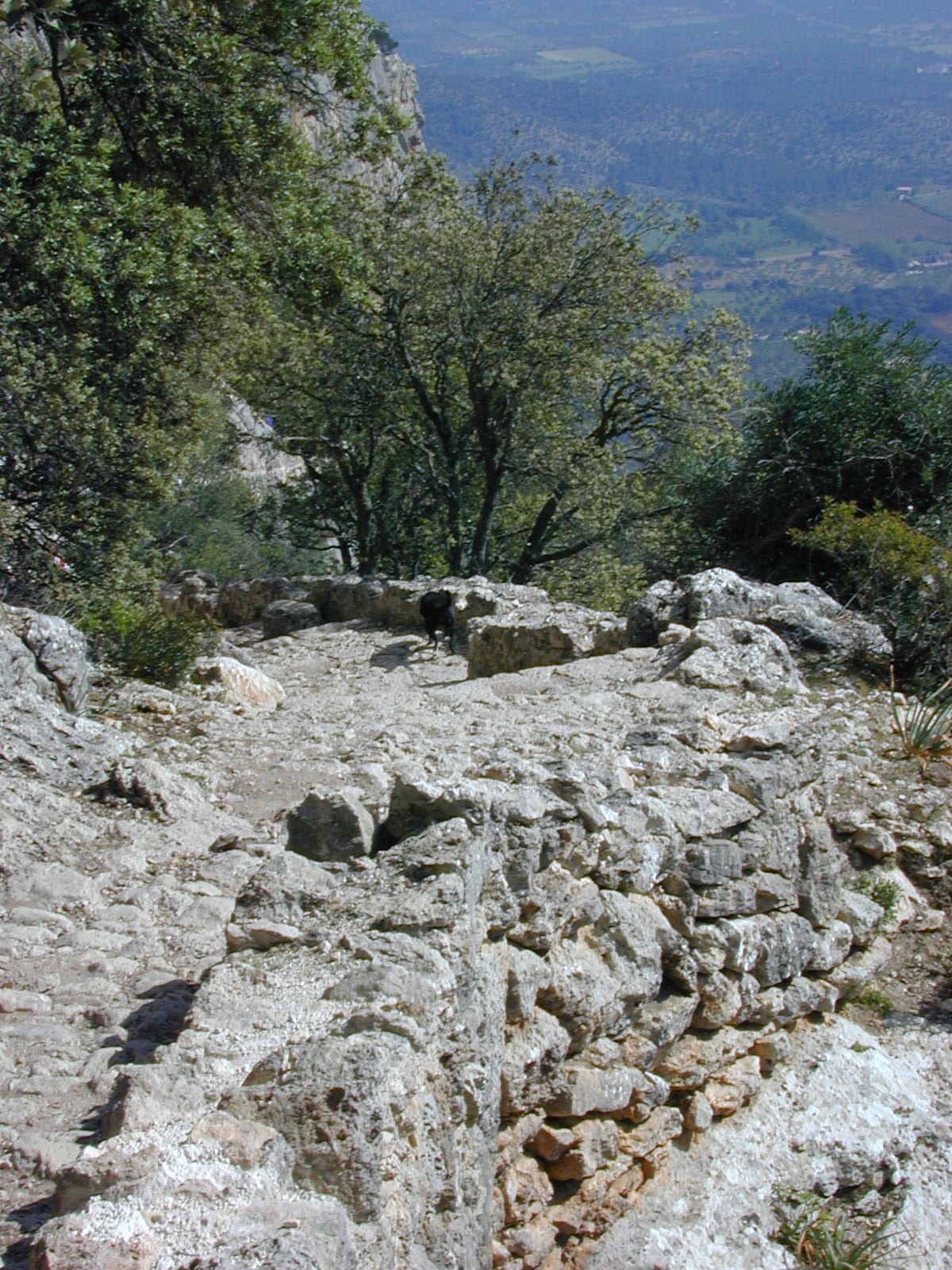 rocks rock wall rocky old path hillside mountainside on the high altitude