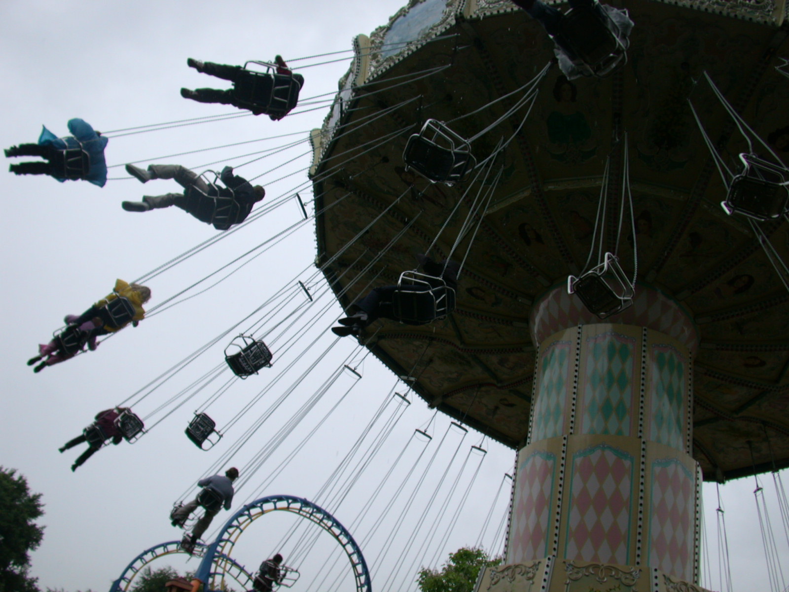 swing fair funfair around round and round swings mill speed children fun