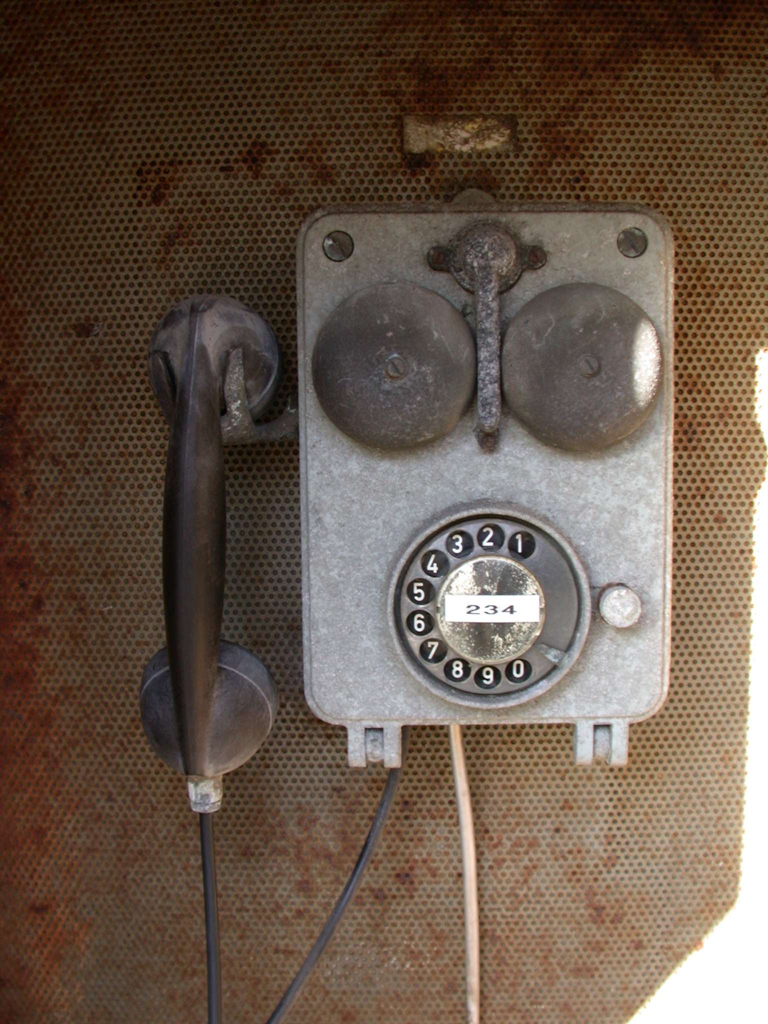 objects telephone phone dial receiver bell bells metal corrosion corroded old hires