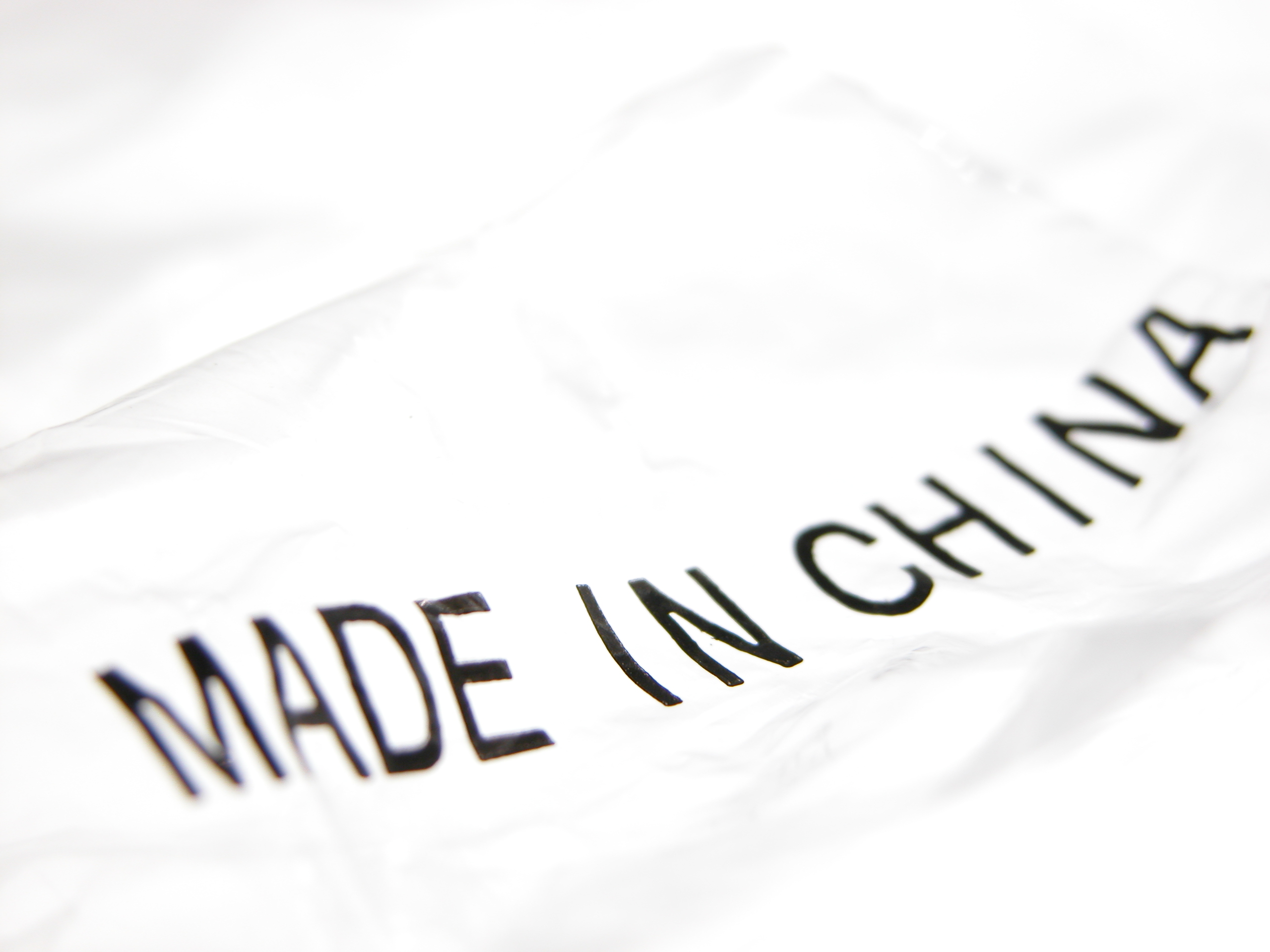 made in china plastic wrapper letters print