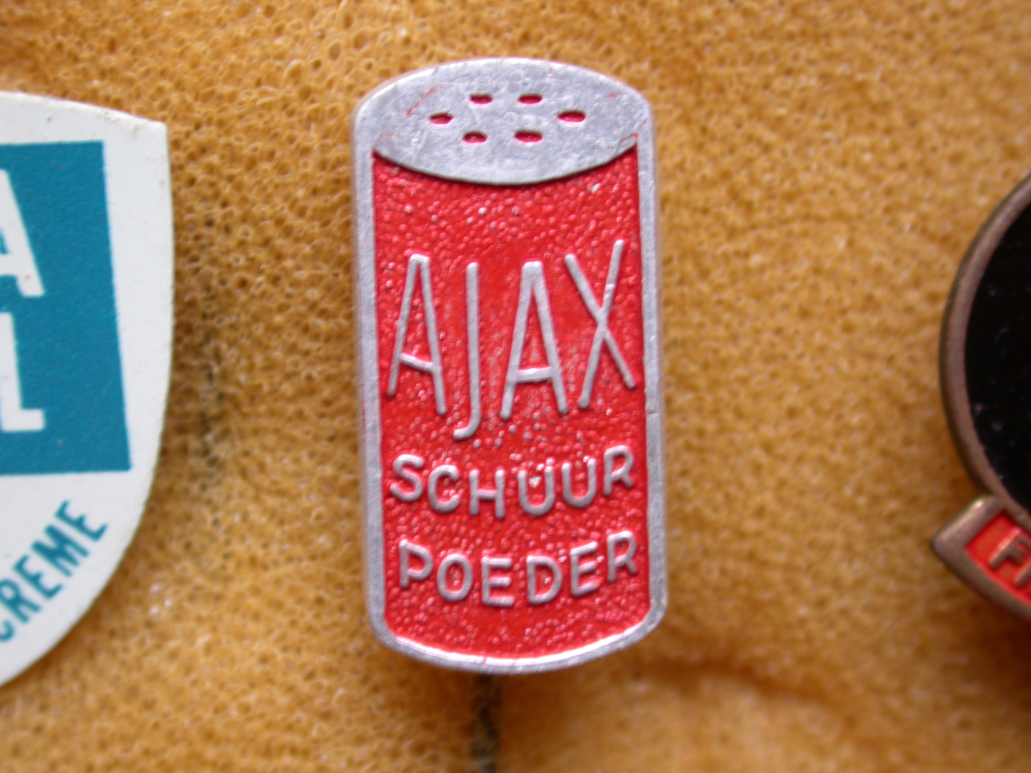 objects signs pin pins ajax brand logo powder cleaning