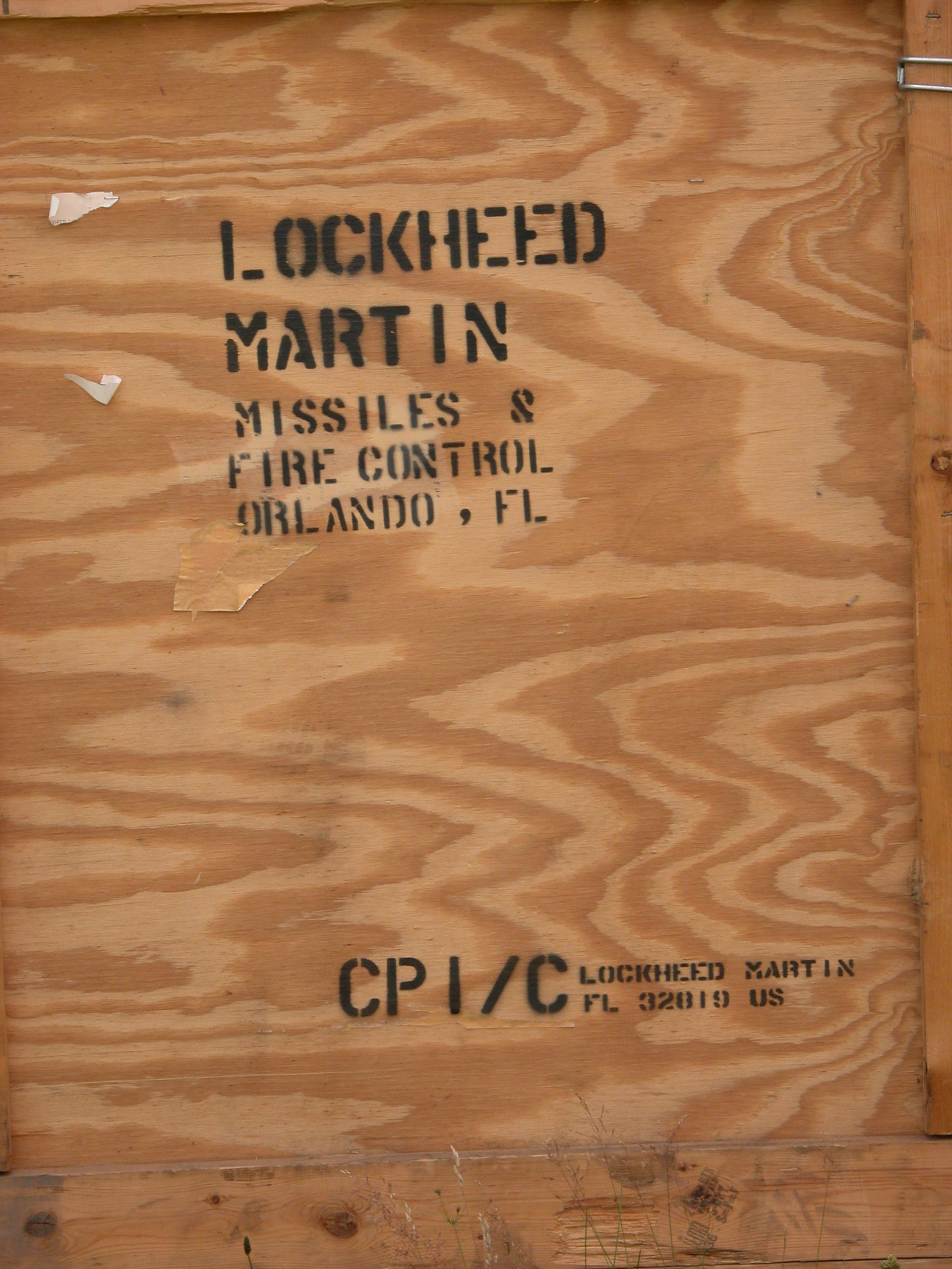 box wood lockheed martin missle and fire control army spray paint